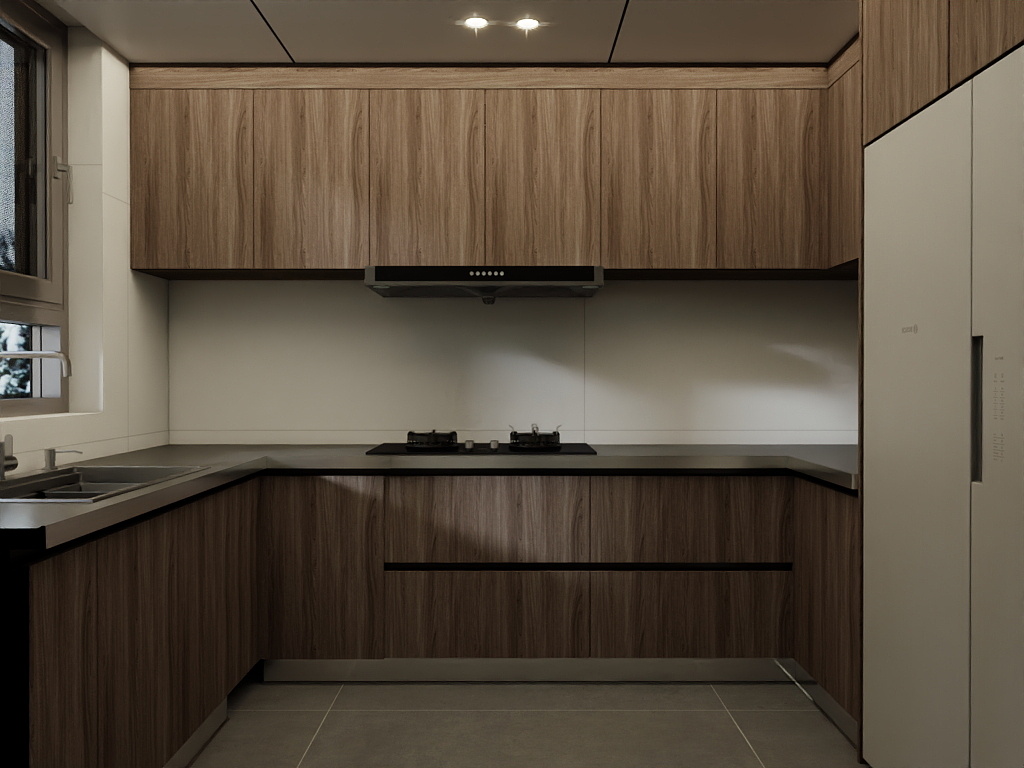 雨夜烧火-新中式135㎡4室装修效果图