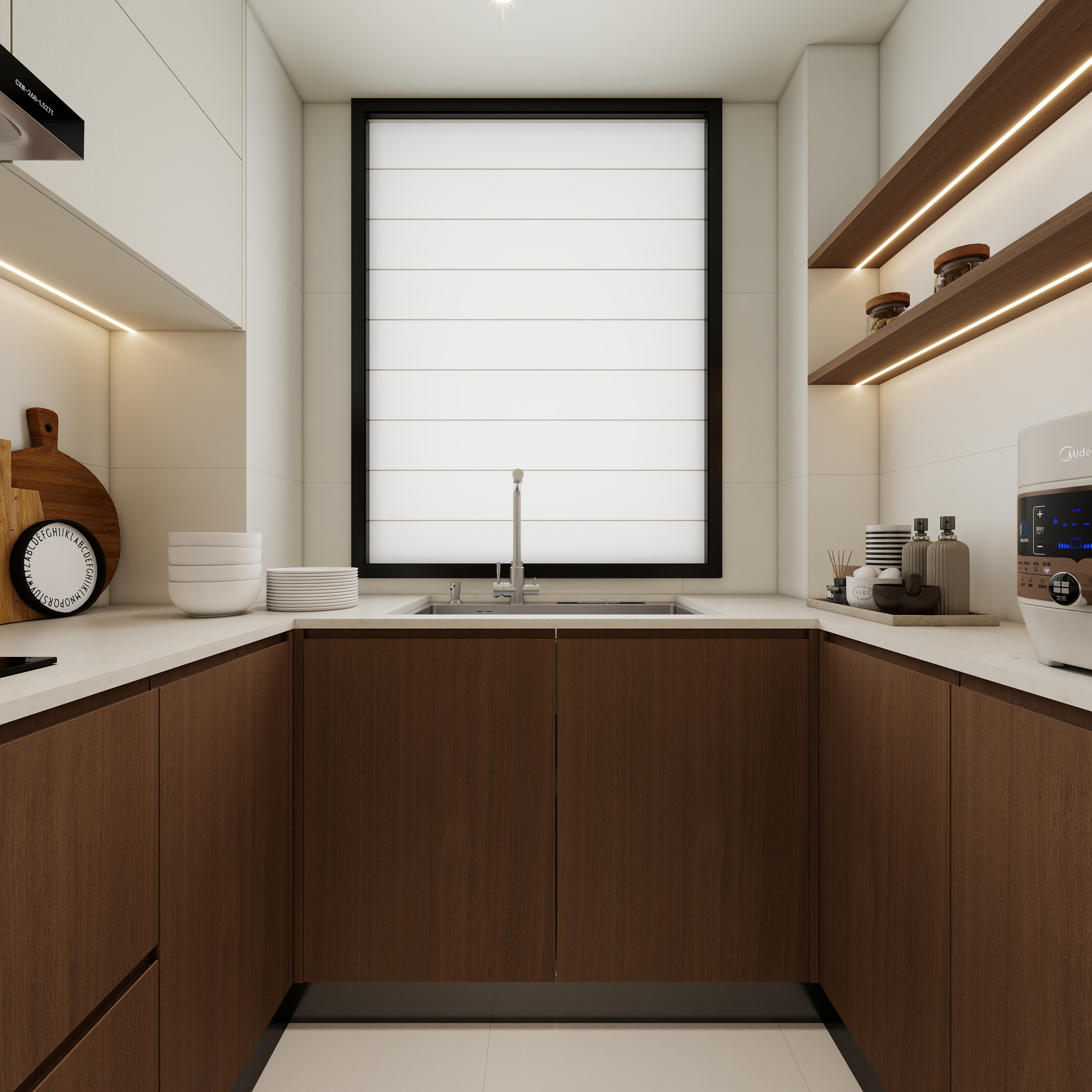 孙有权-『2025-10』88平丨中古风三居一层厨房装修效果图第4张