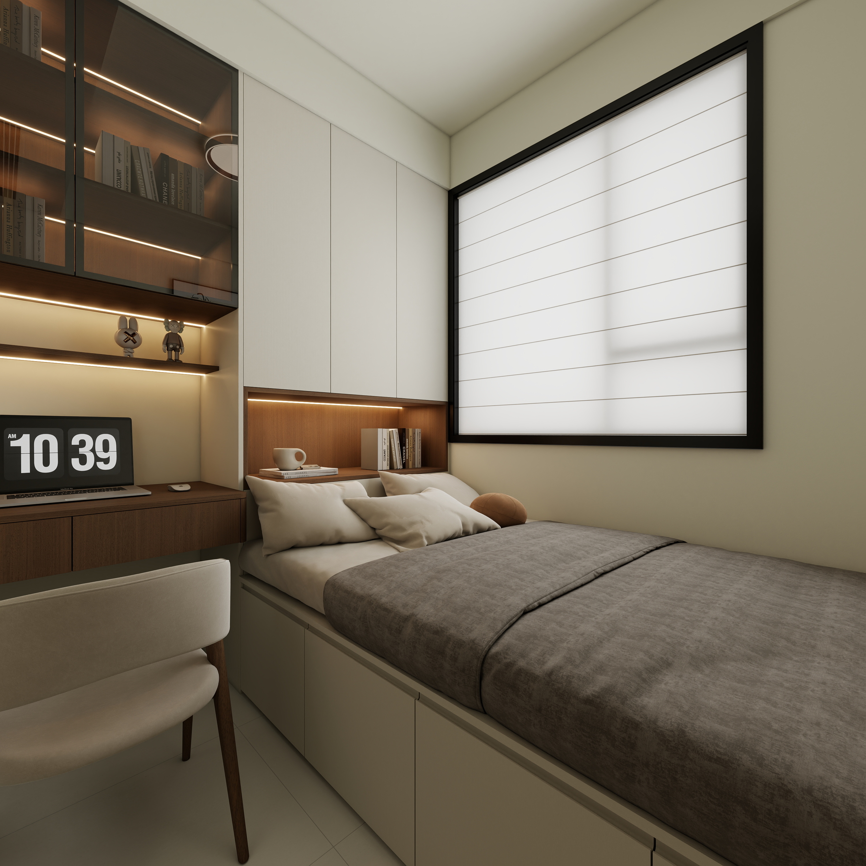 孙有权-『2025-10』88平丨中古风三居一层榻榻米房装修效果图第3张