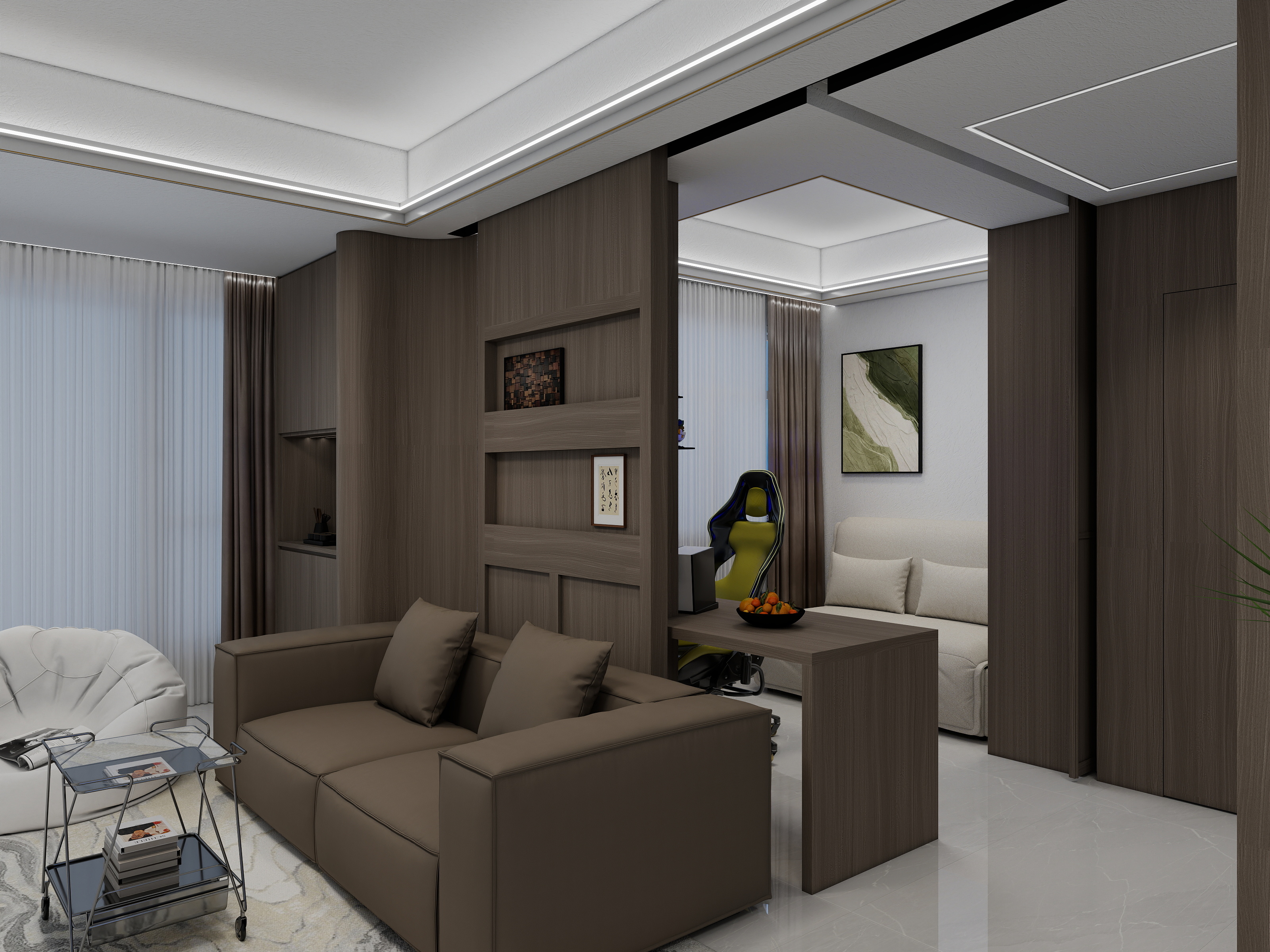 惊蛰@烽-洺悦城户3房改2房-装修设计方案