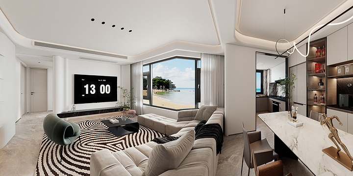 栖恒设计-『意式极简』100平米|现代3居室-装修设计方案