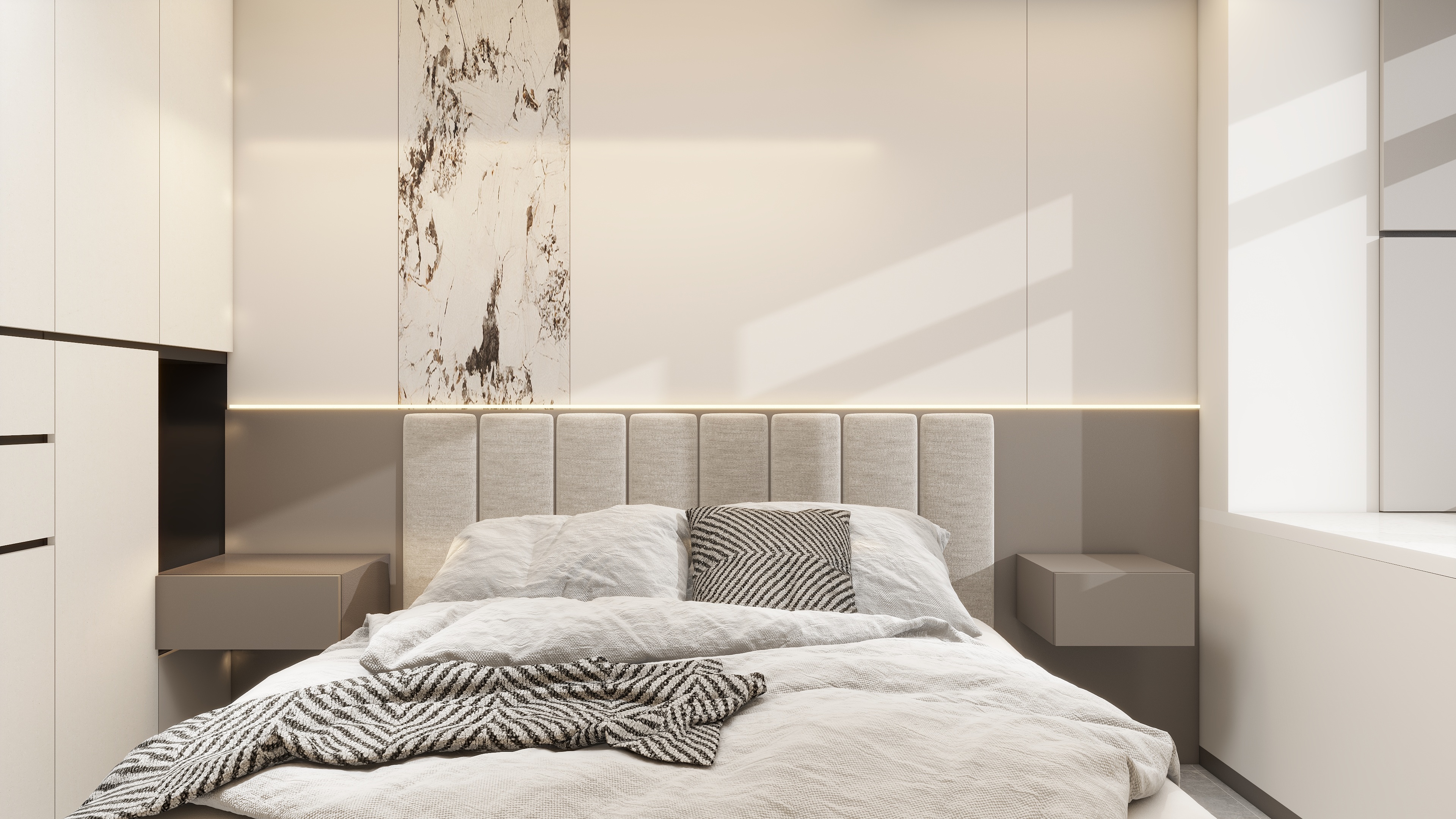 星空设计500-现代简约128㎡3室装修效果图