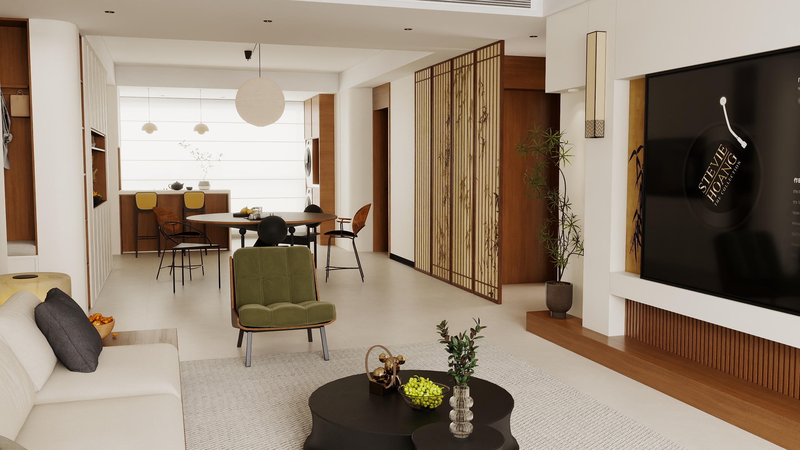 3D全景--166㎡4室装修效果图