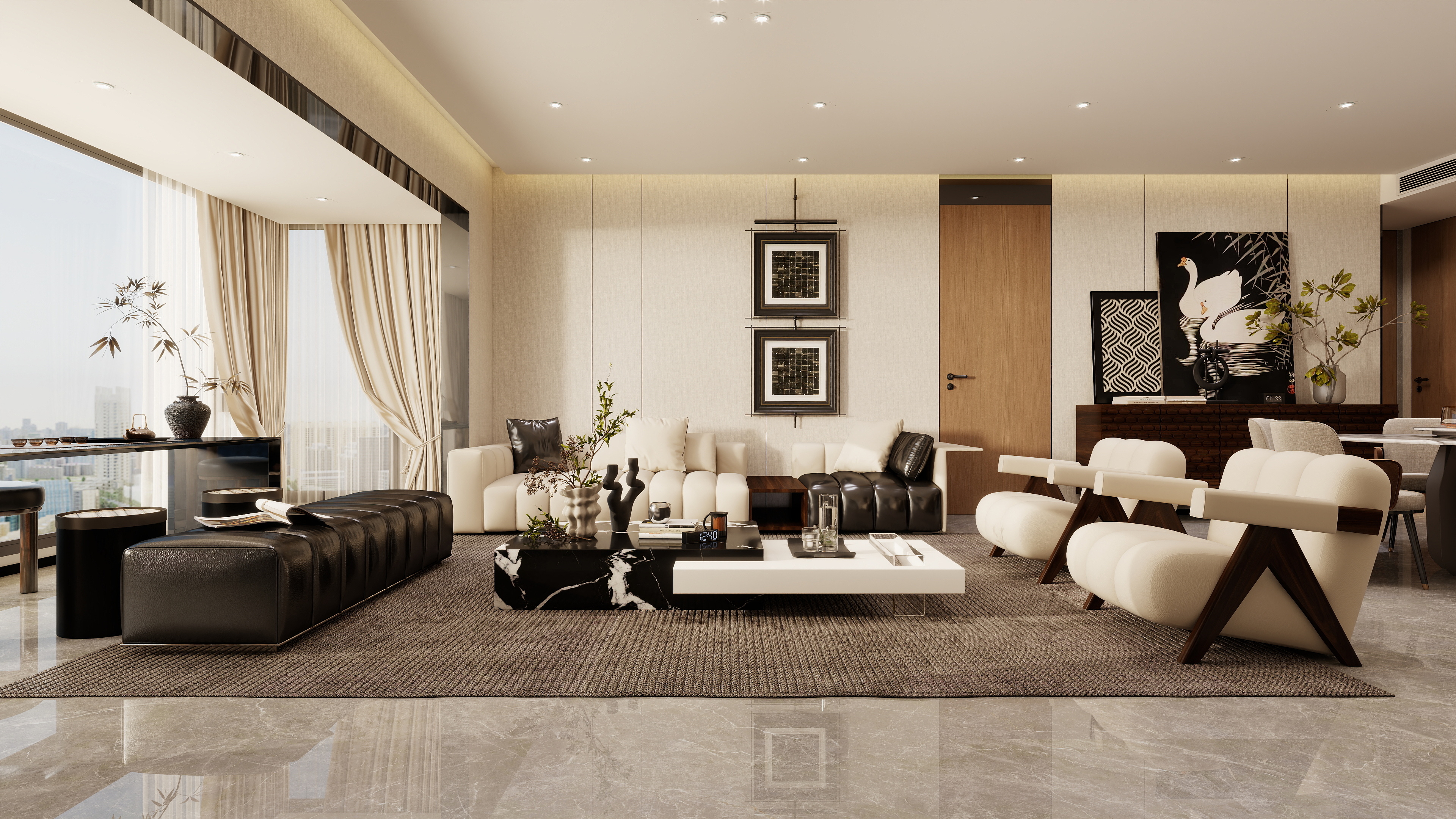 至简名设-文稳康-《星云湾》170平现代轻奢|精装四居室装修效果图