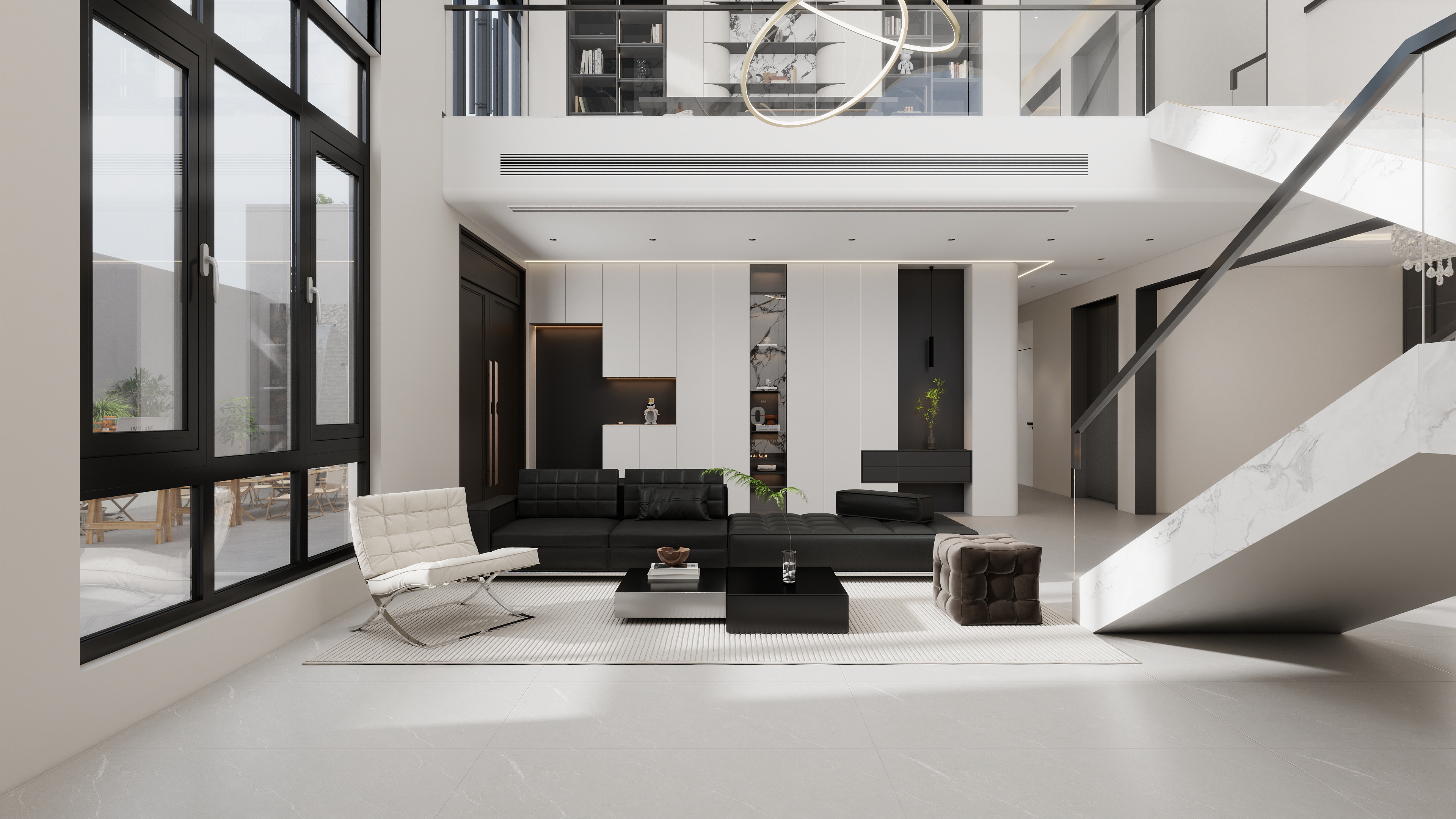 星空设计500一套-现代简约245㎡1室装修效果图