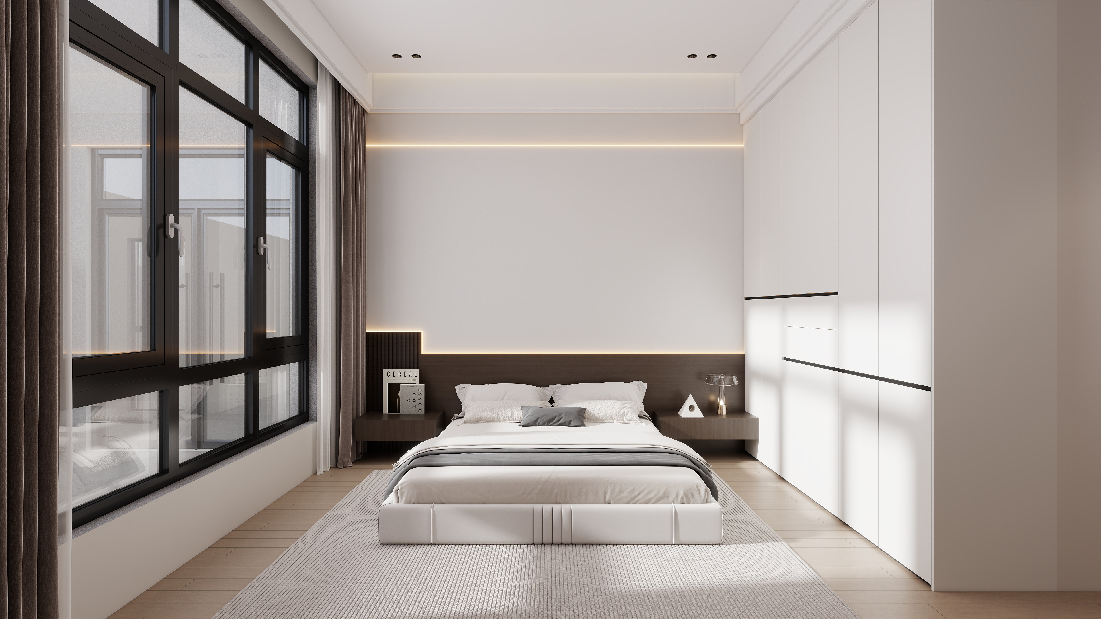 星空设计500一套-现代简约245㎡1室装修效果图