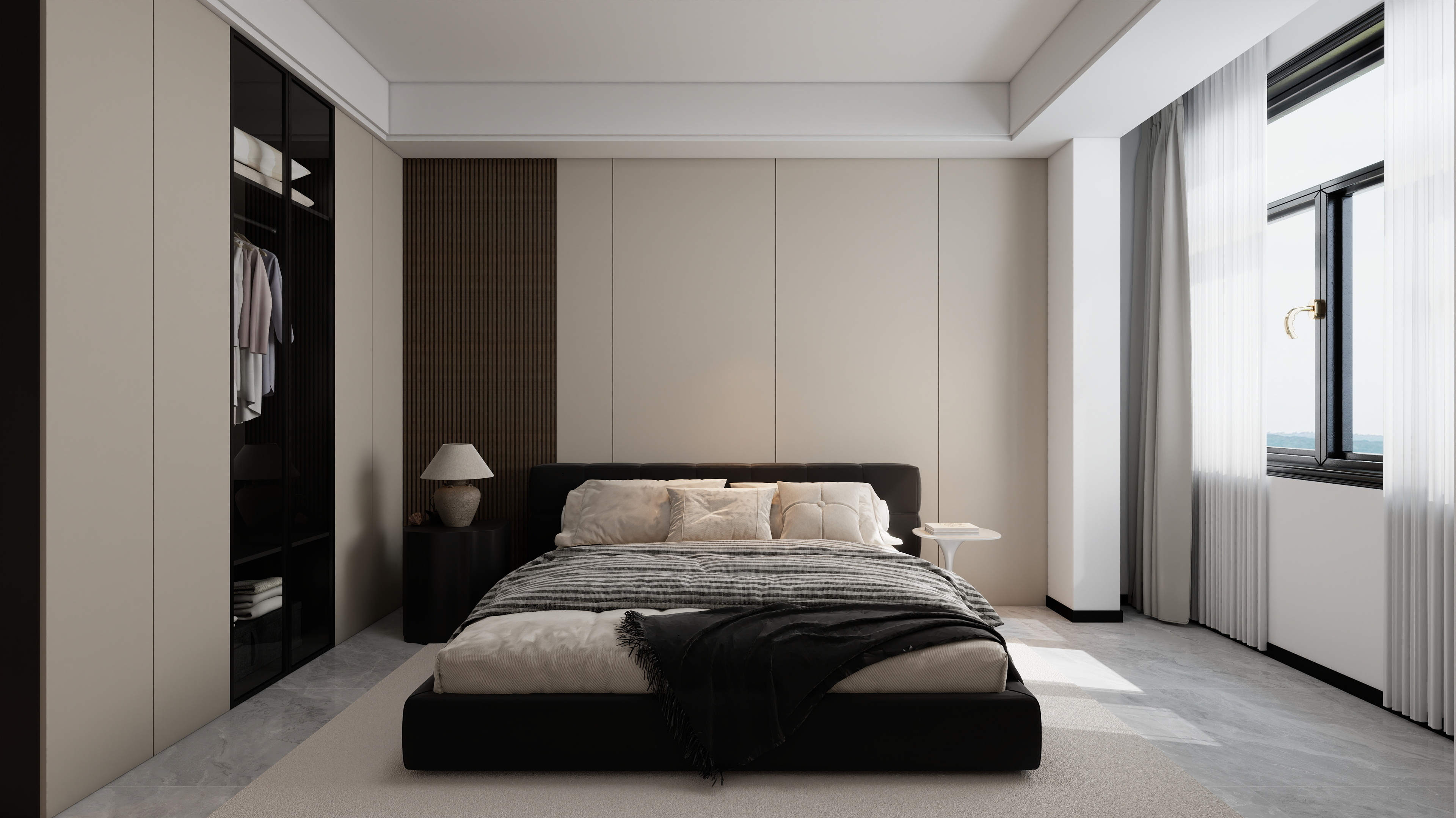 星空设计500-现代简约131㎡3室装修效果图