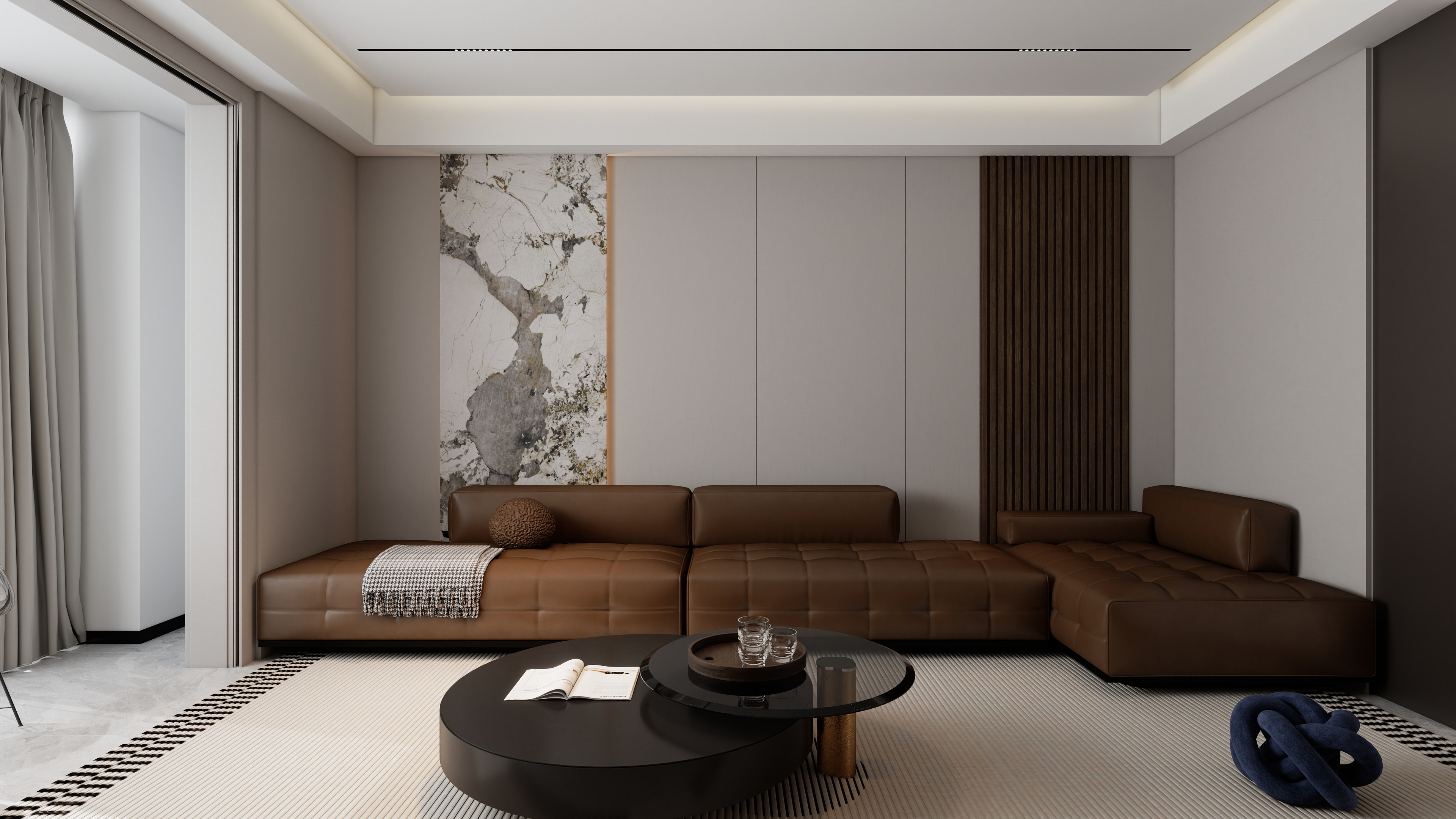 星空设计500-现代简约131㎡3室装修效果图