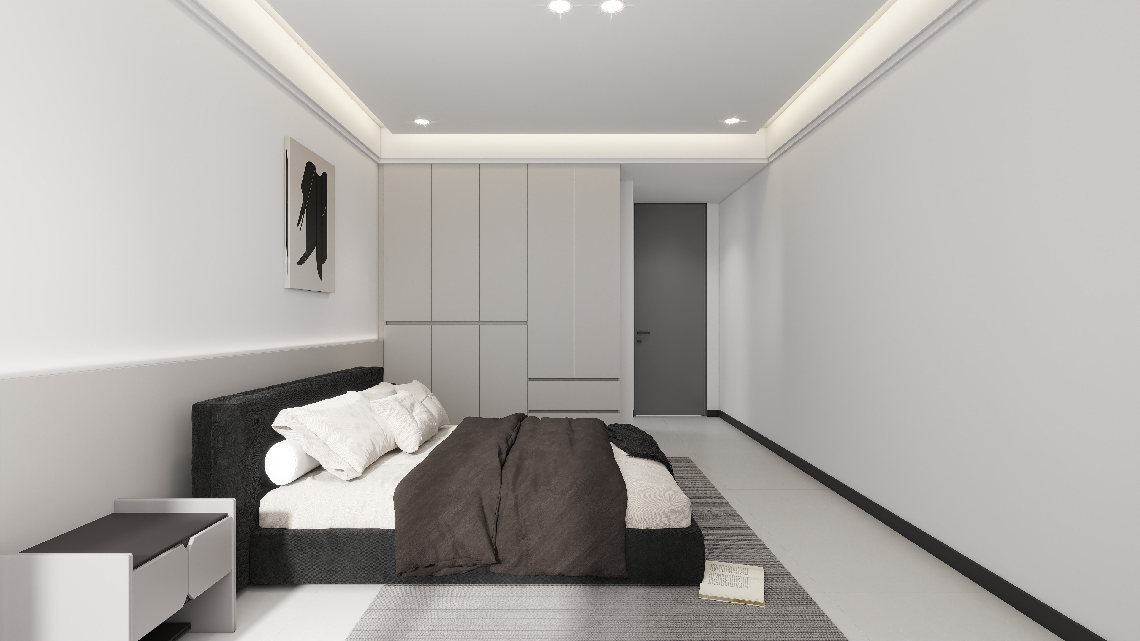 星空设计500-现代简约137㎡3室装修效果图