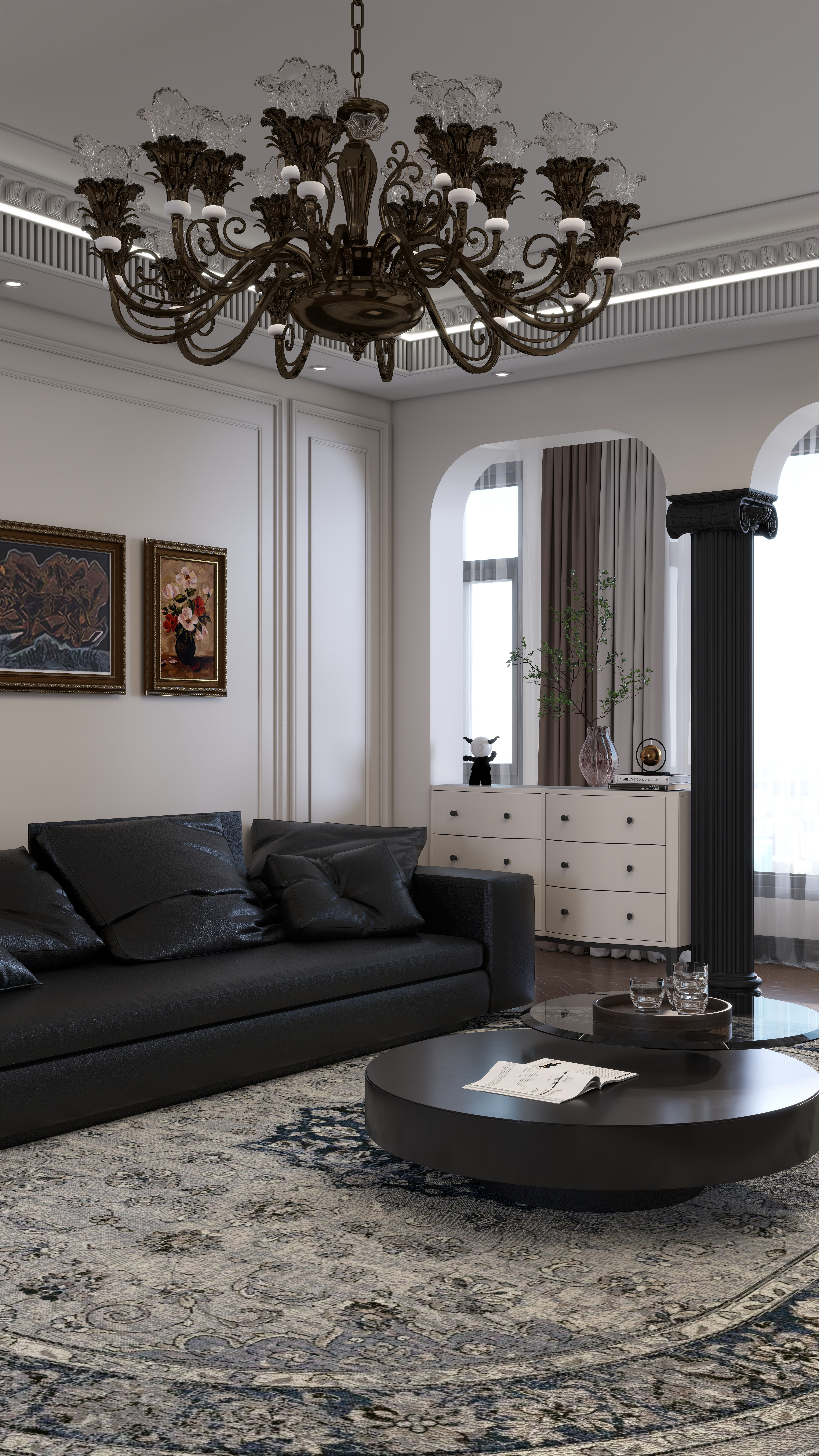 小祖0123-左岸澜庭户型 一层客餐厅装修效果图第3张