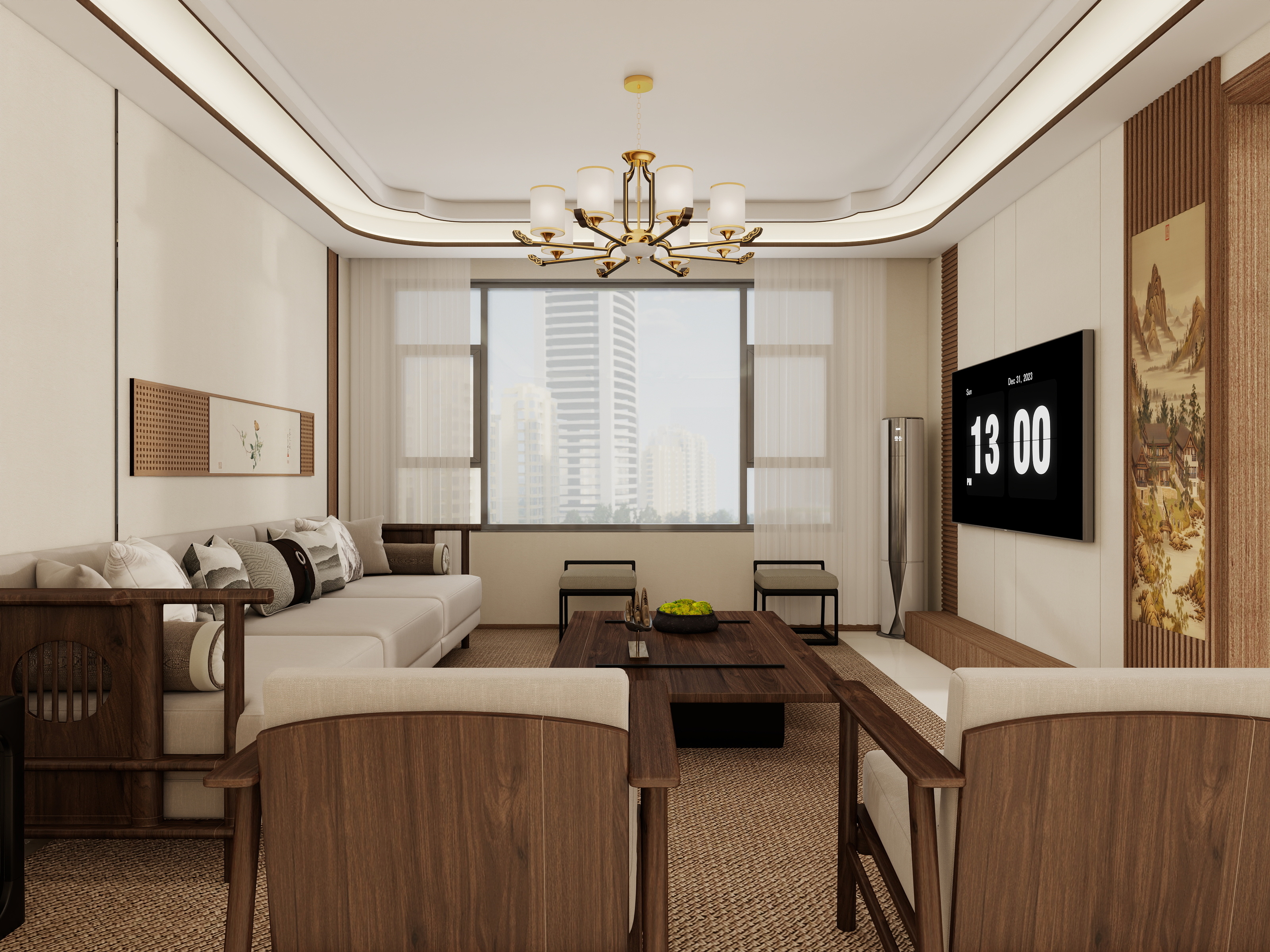 长治设计-130㎡4室装修效果图