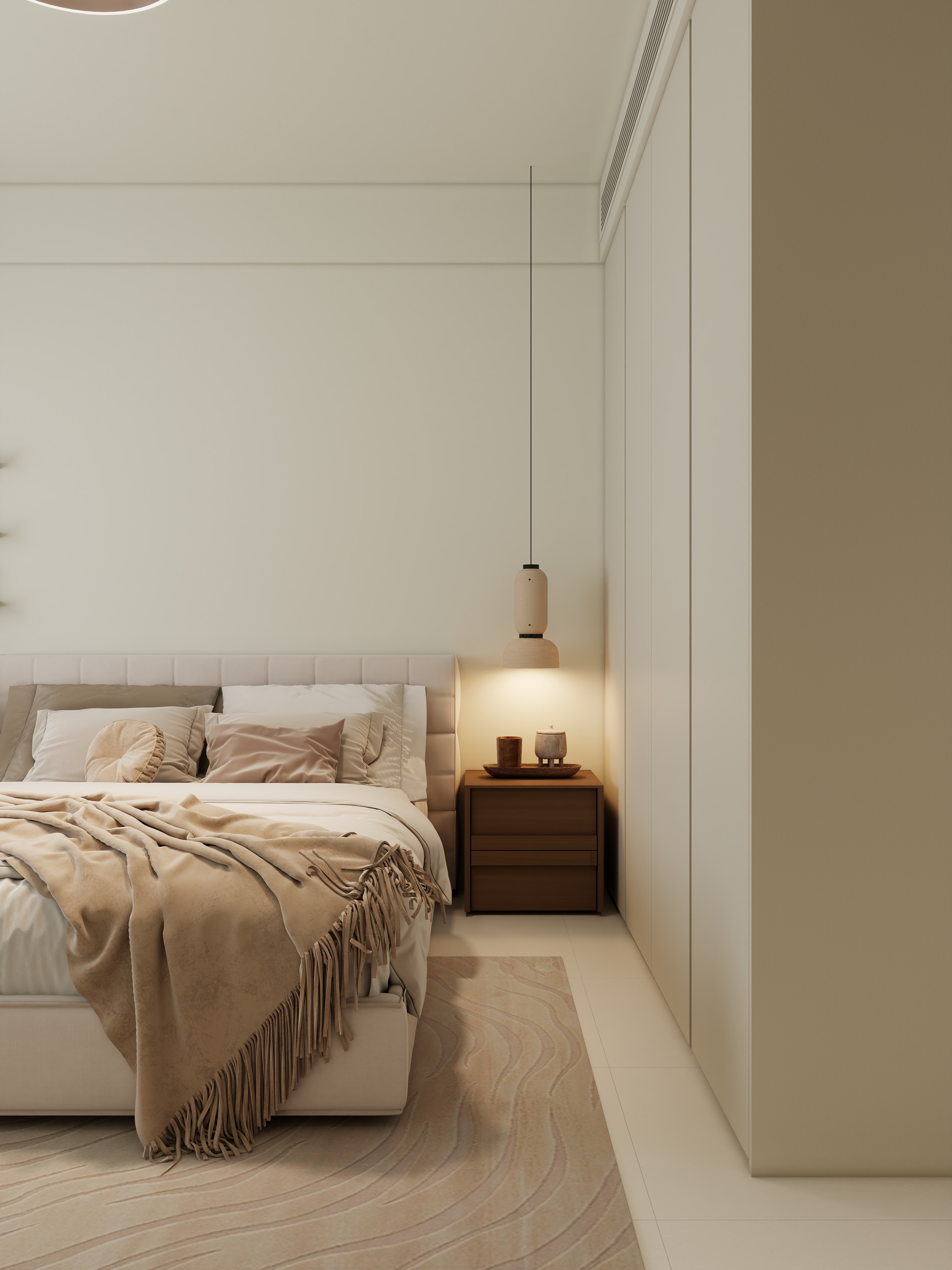 孙有权-『2025-10』88平丨中古风三居一层主卧装修效果图第2张