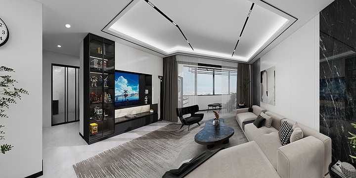 栖寐-【意式极简】两室两厅一卫90㎡-装修设计方案