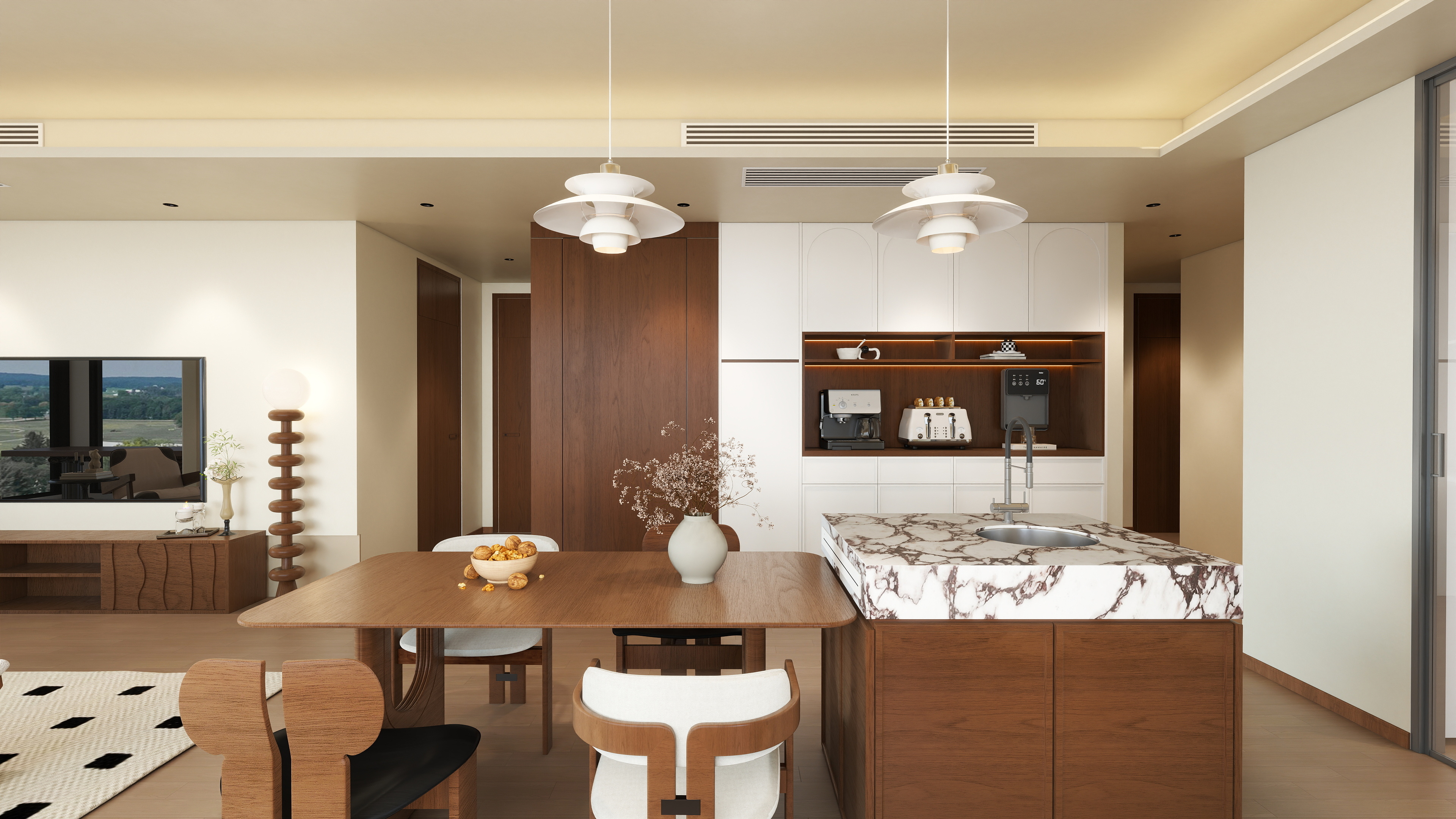 成都叠度设计-中港 东湖壹号-四房两厅三卫-装修设计方案