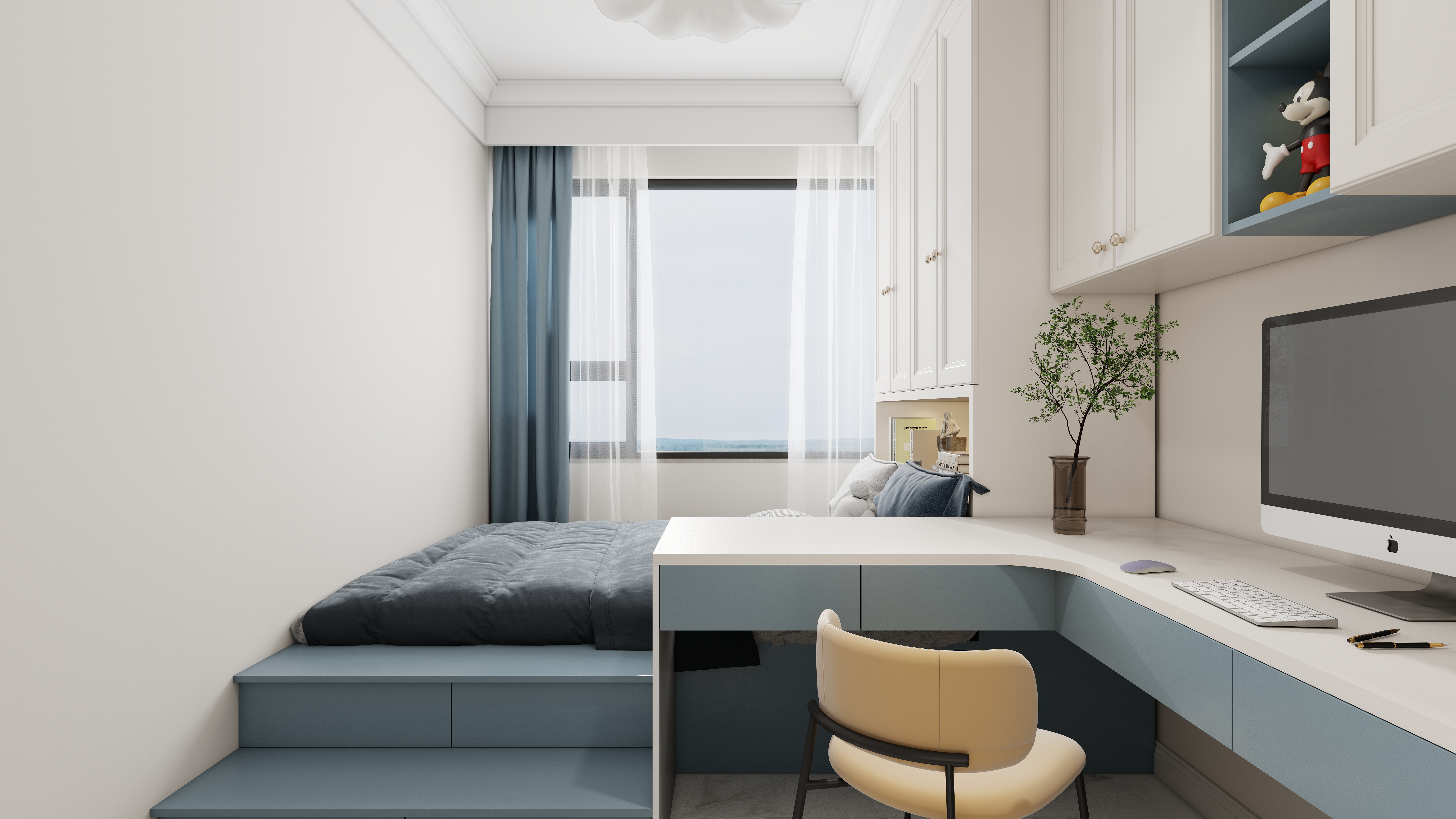 李青越-227方美式别墅二层儿童房装修效果图第2张