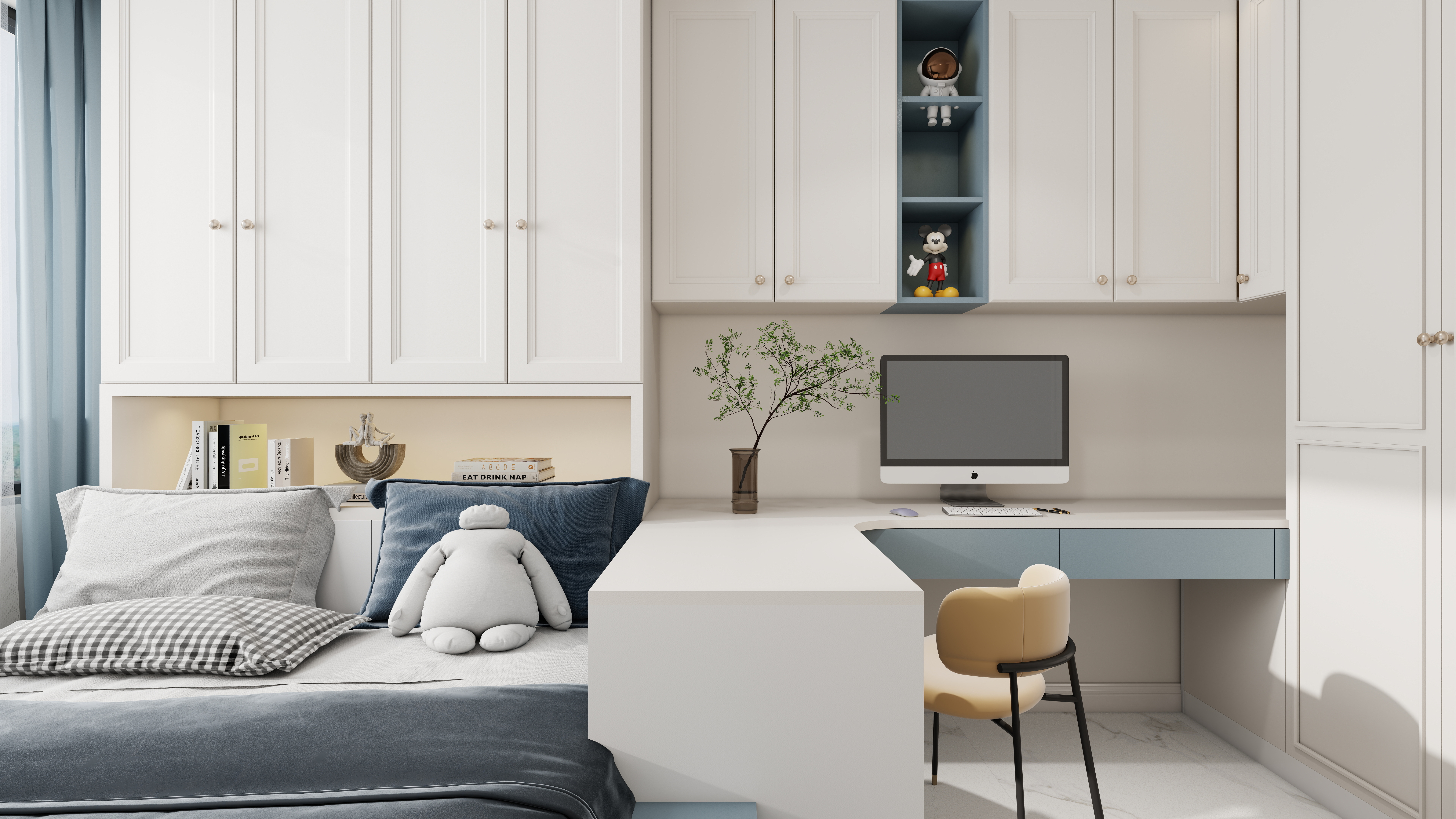 李青越-227方美式别墅二层儿童房装修效果图第1张