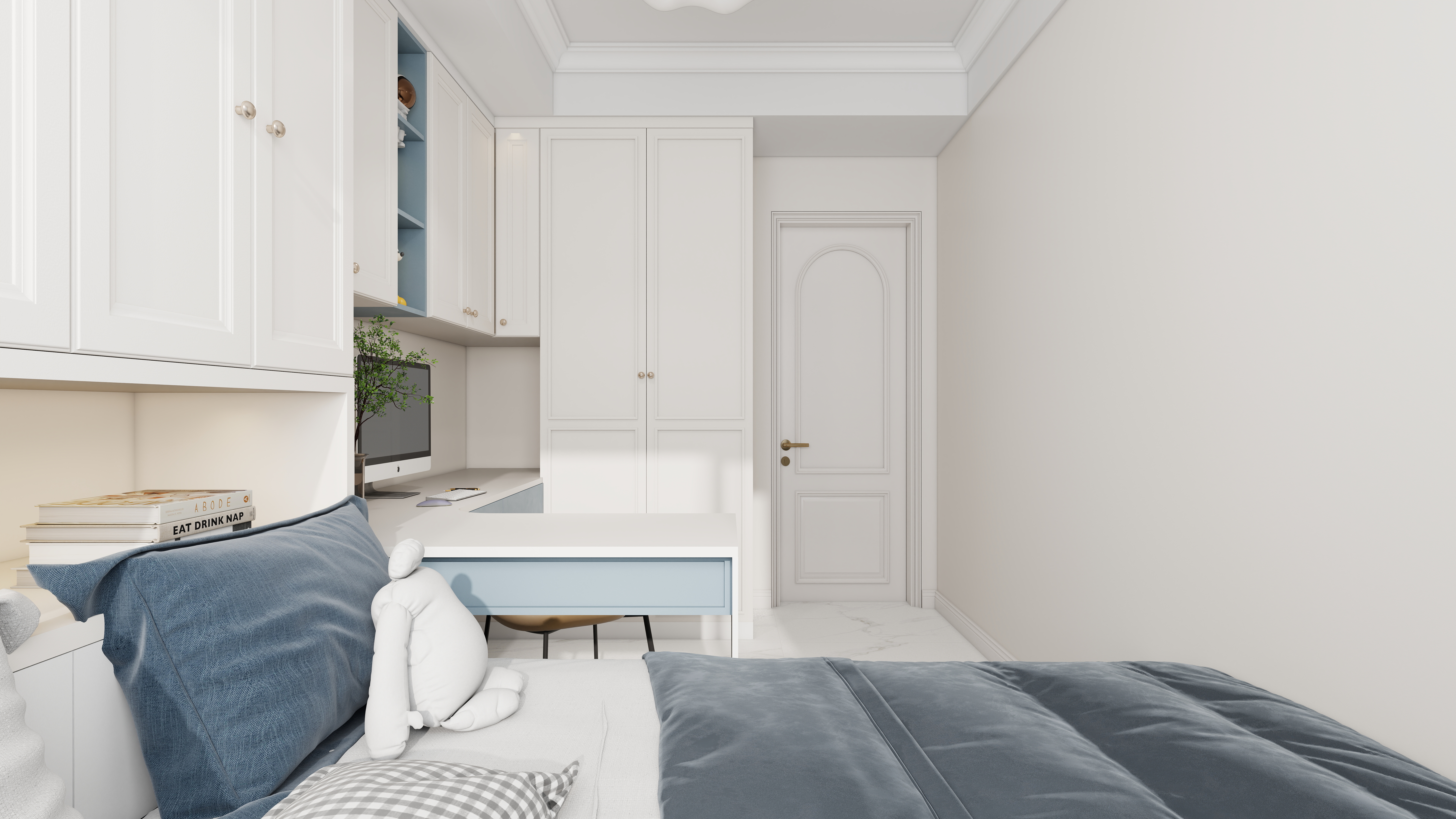 李青越-227方美式别墅二层儿童房装修效果图第3张