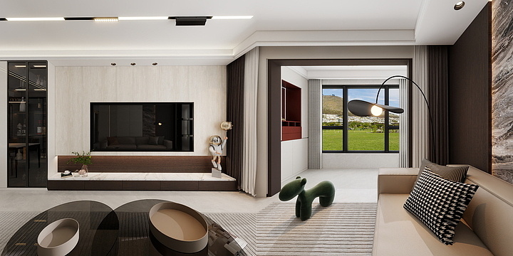 设计师李龙13753613989-中原盛世城8#1904-129㎡-李先生效果图-装修设计方案