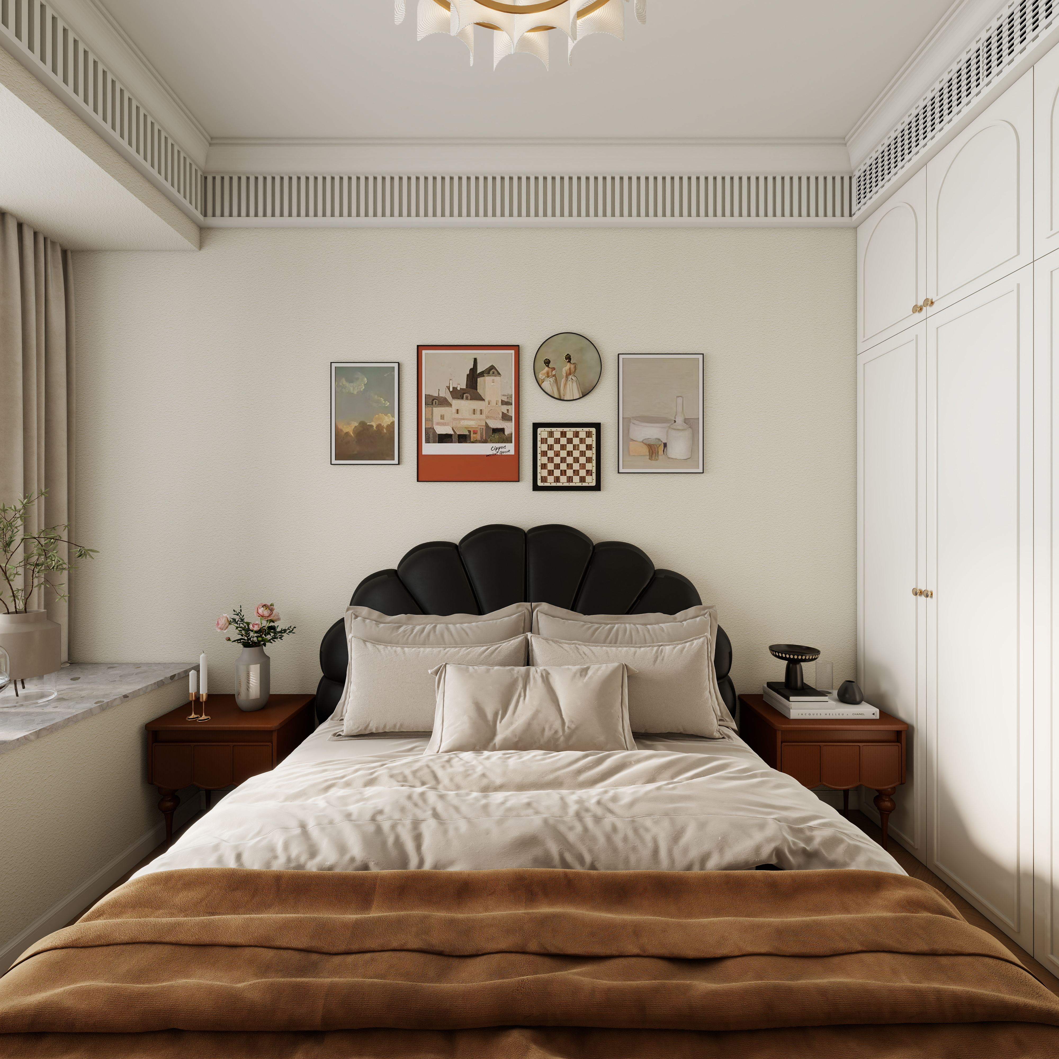 李青越-法式三卧室一层次卧装修效果图第4张