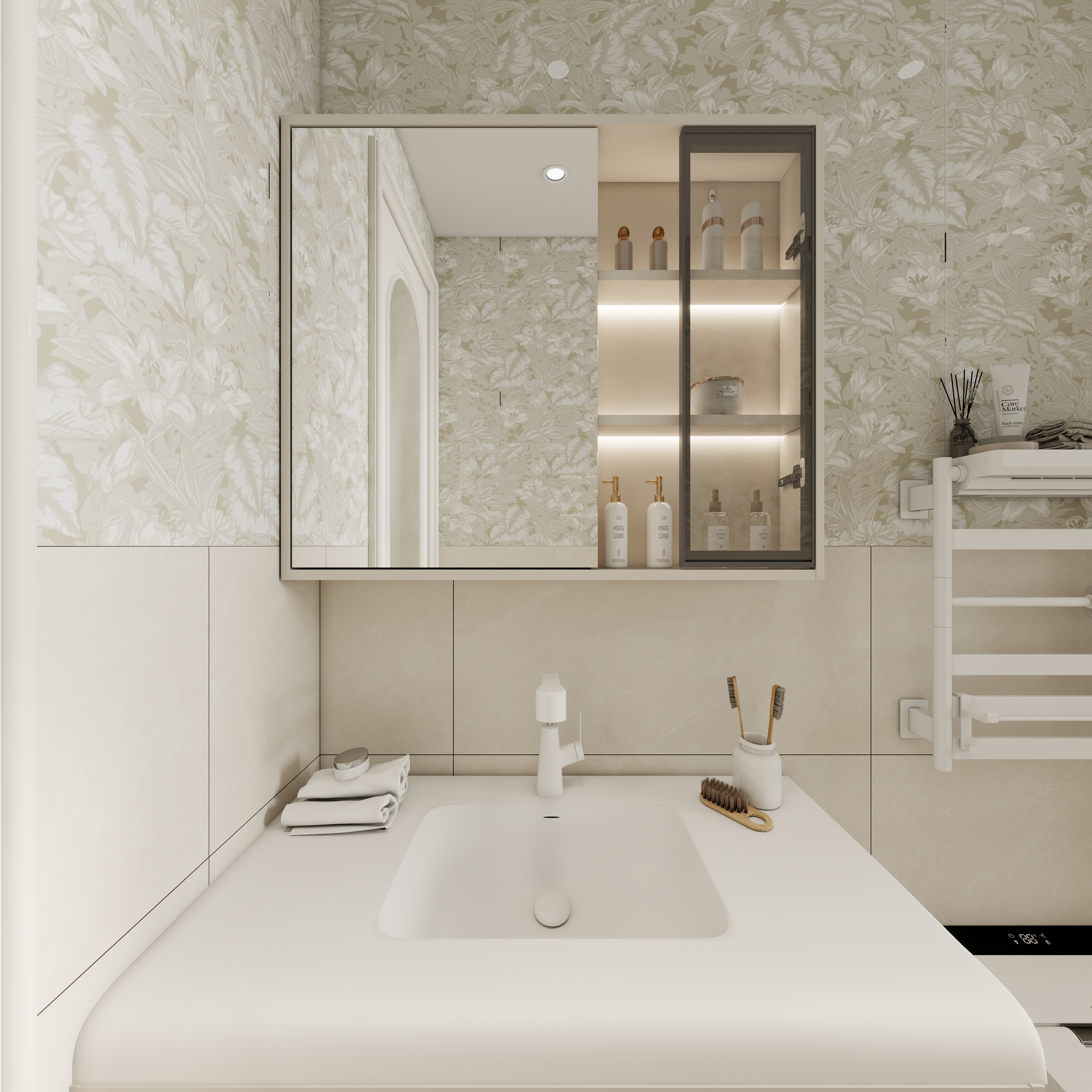 李青越-法式三卧室一层主卫装修效果图第4张