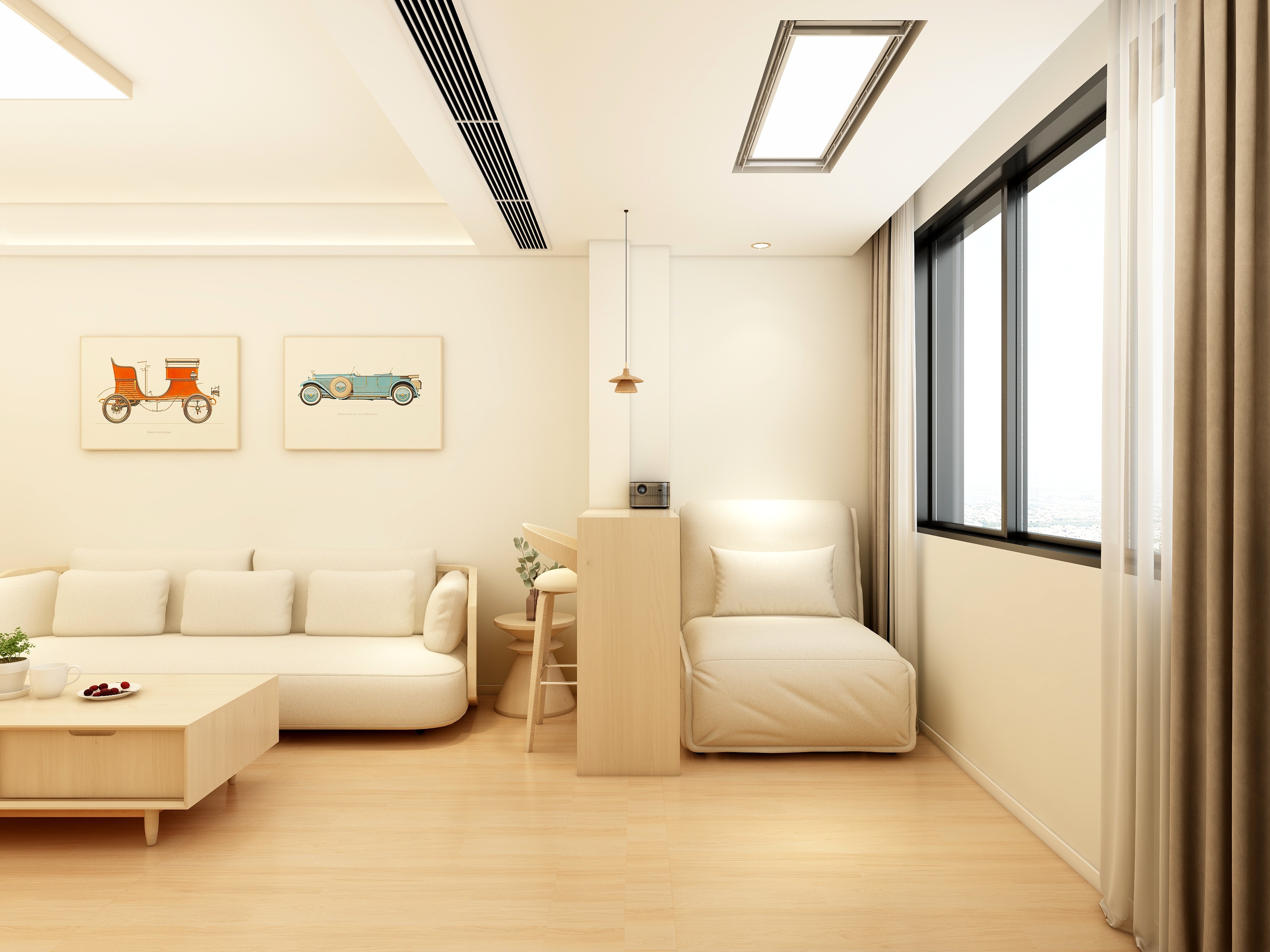 李立猛-日式原木风两居设计 装修效果图