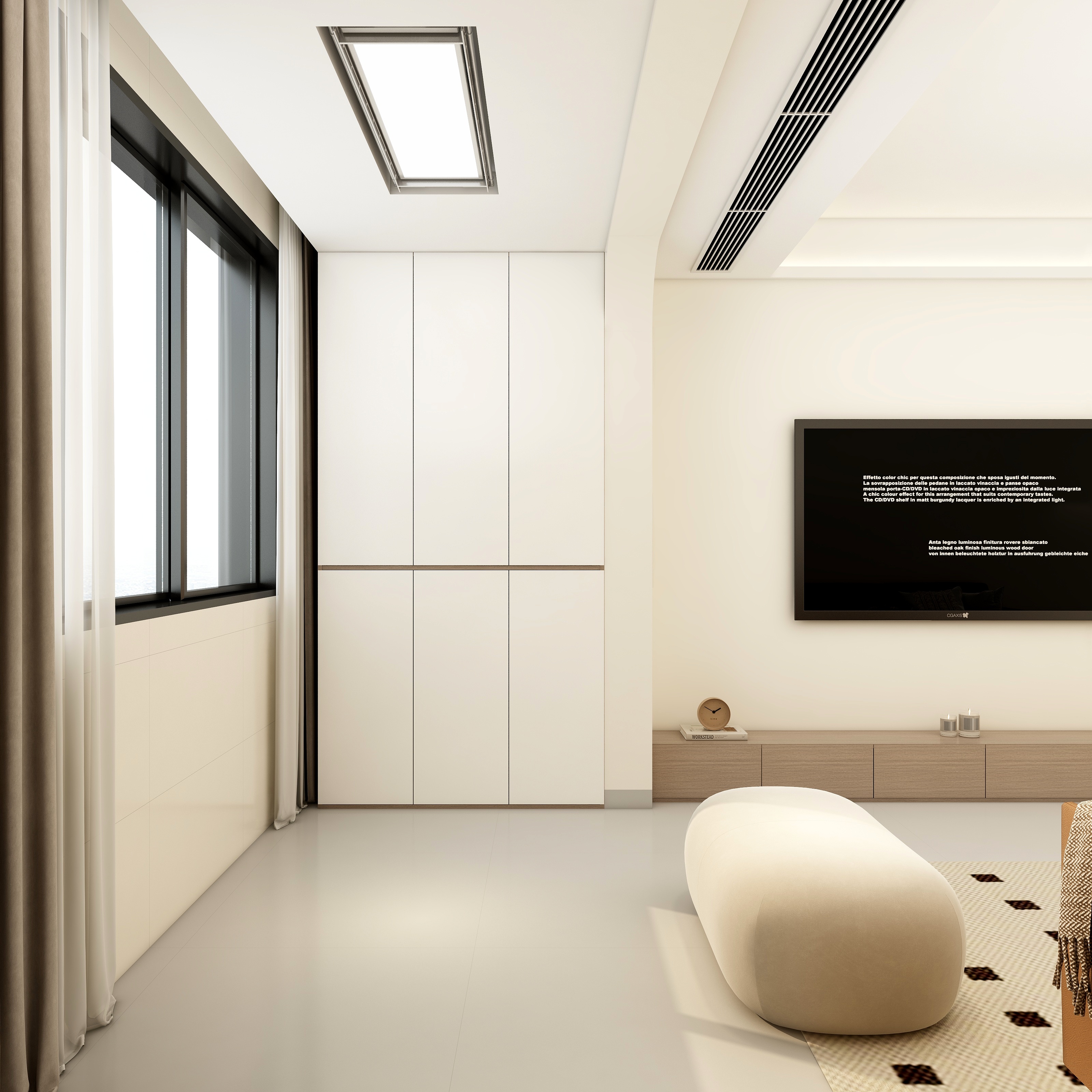 李立猛-奶油中古风两居设计装修效果图