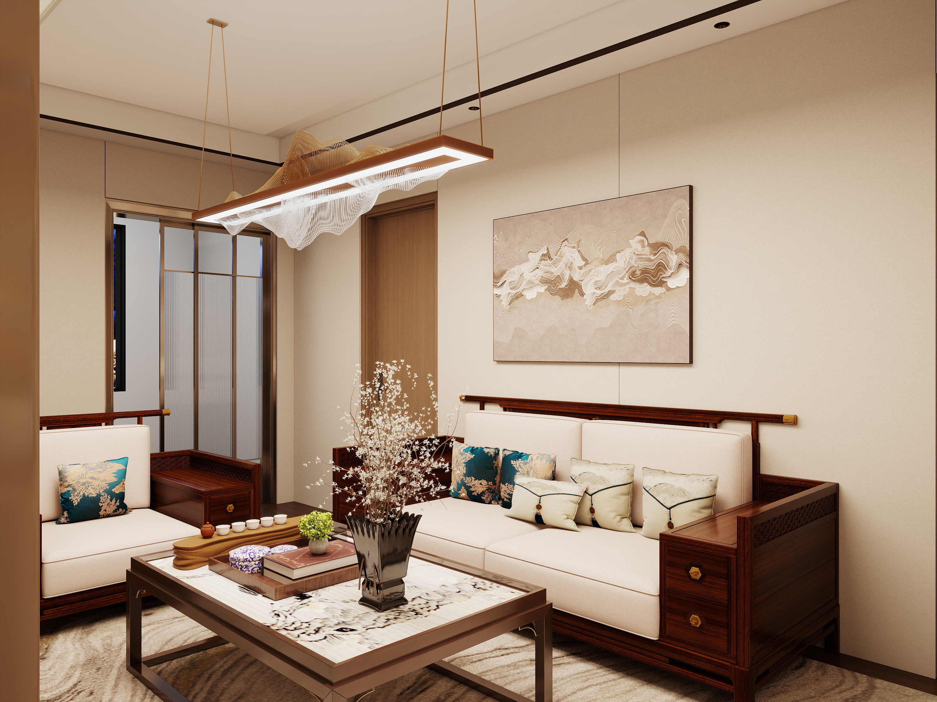 李青越-160平工装包房办公室 装修效果图