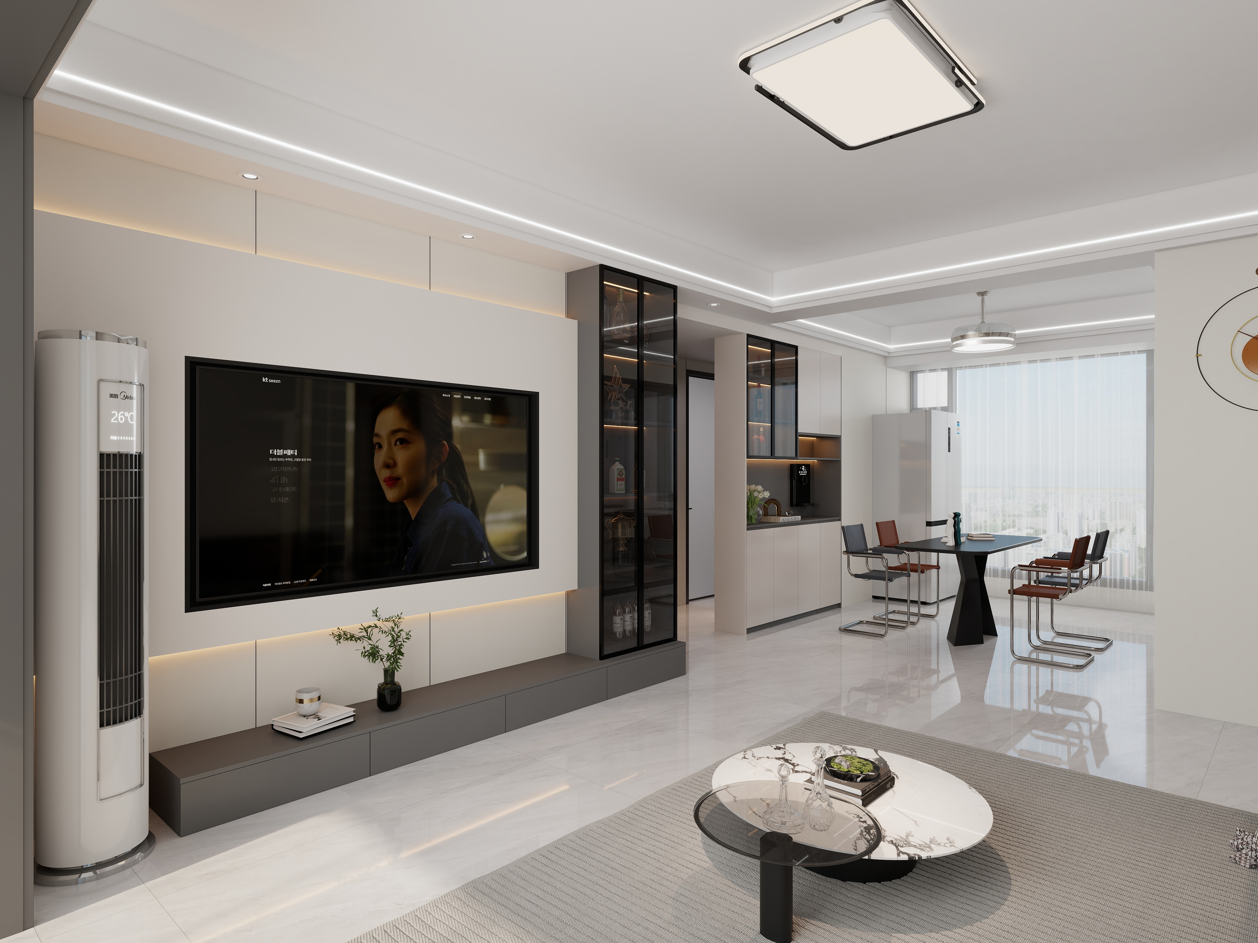 室内设计师Mr徐-文山学府108m²现代简约3室装修效果图