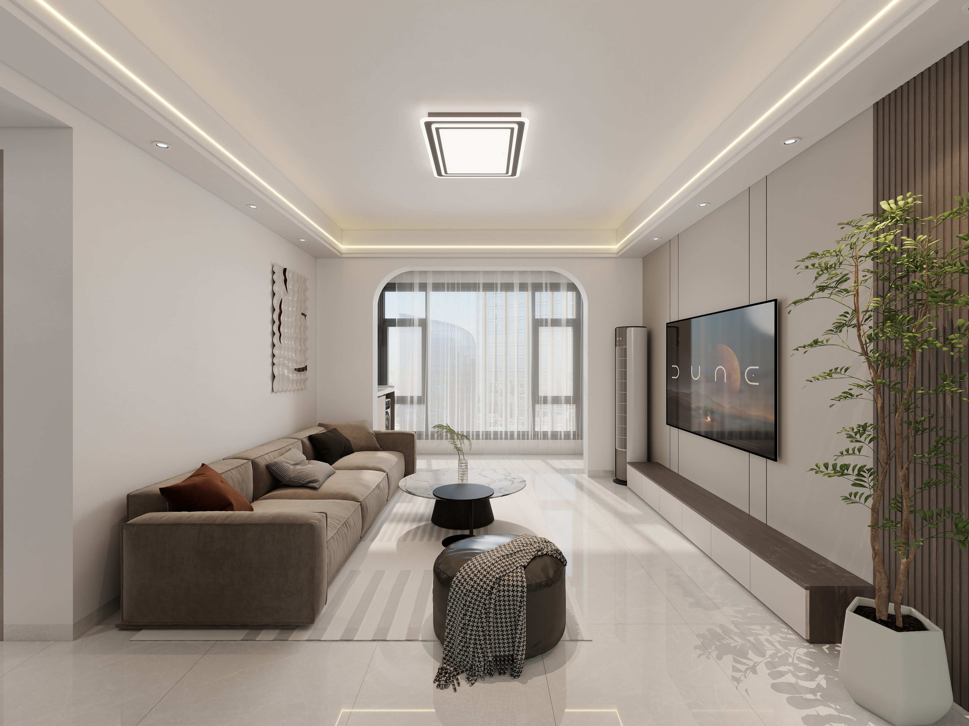 室内设计师Mr徐-凯旋府99m²现代简约3室装修效果图