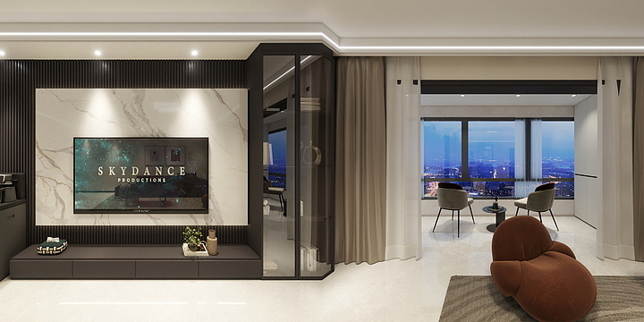 精品设计师zhh-书香嘉苑 130平方 黑白灰-装修设计方案