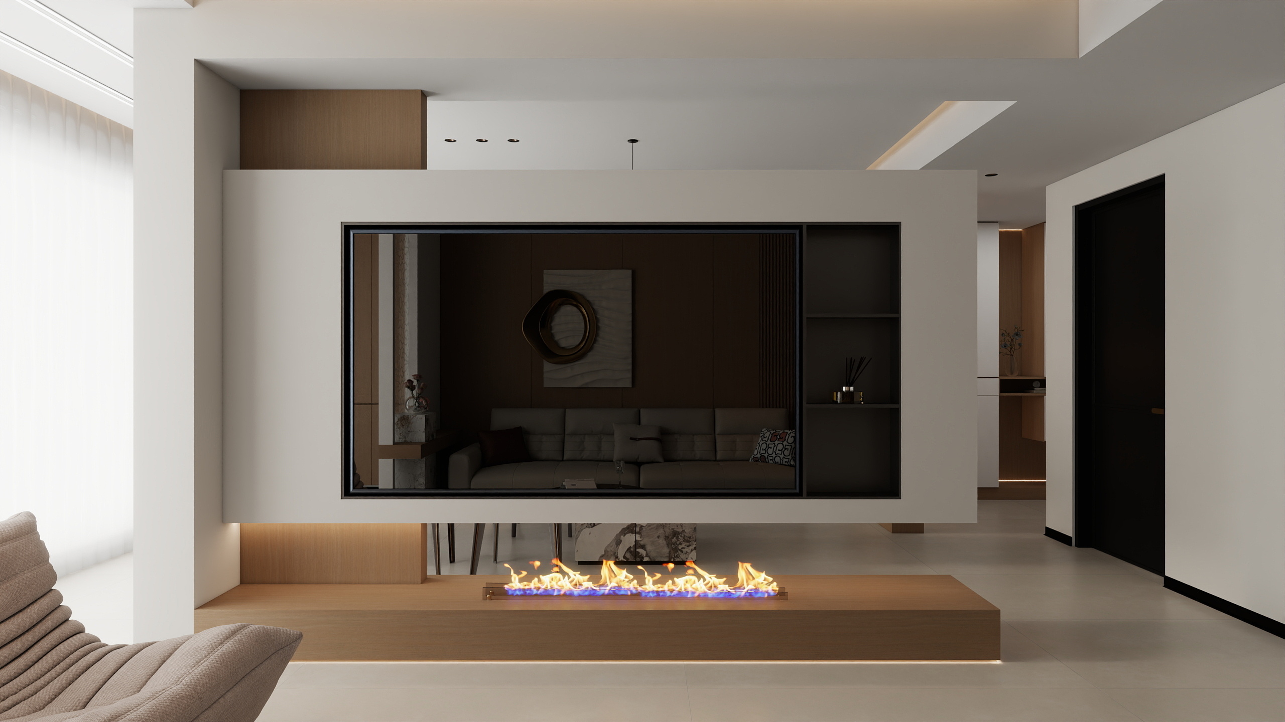 乔眠-凤栖湖畔-133平意式装修效果图