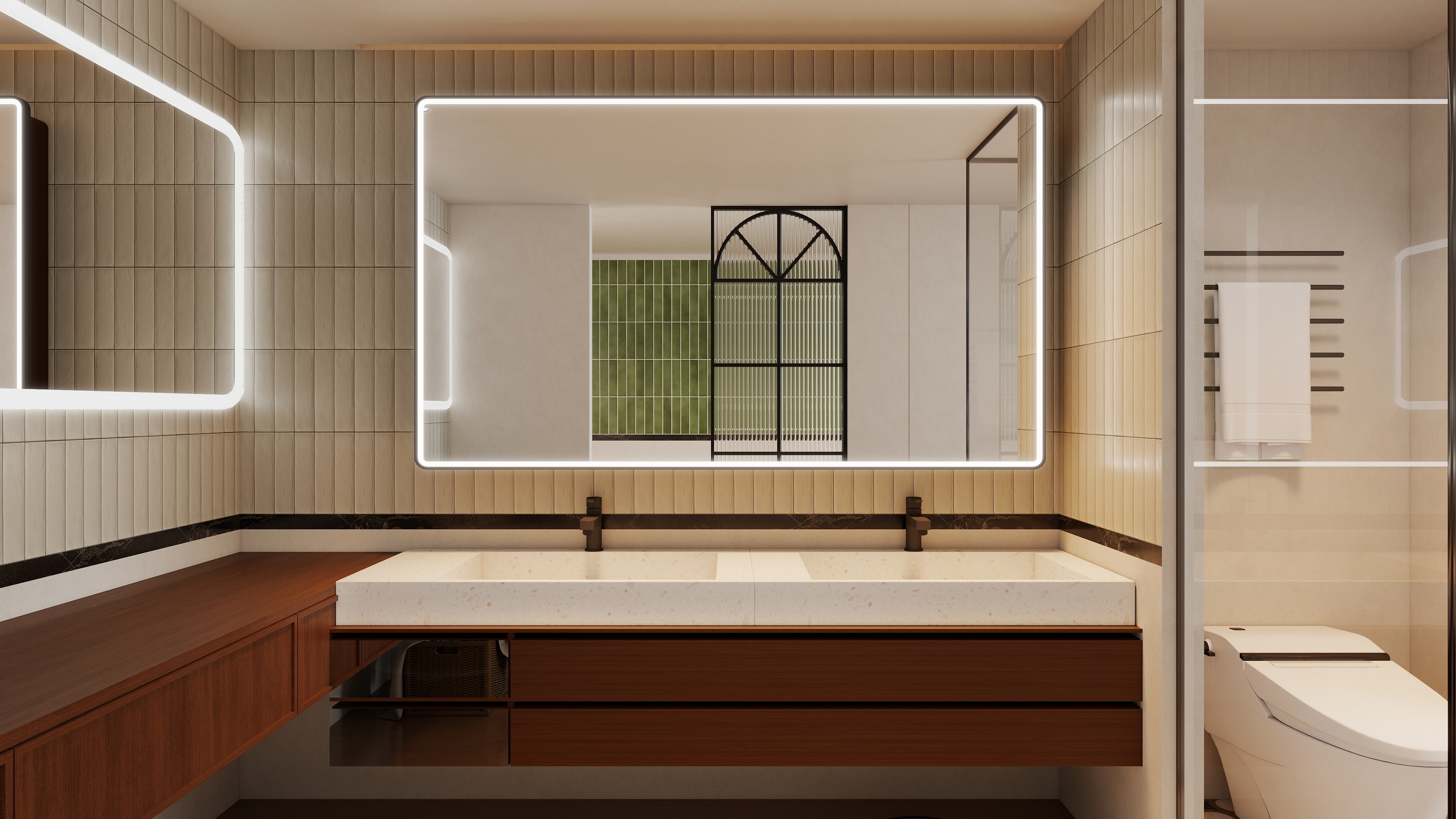 艺雅丽-95平中古风装修效果图