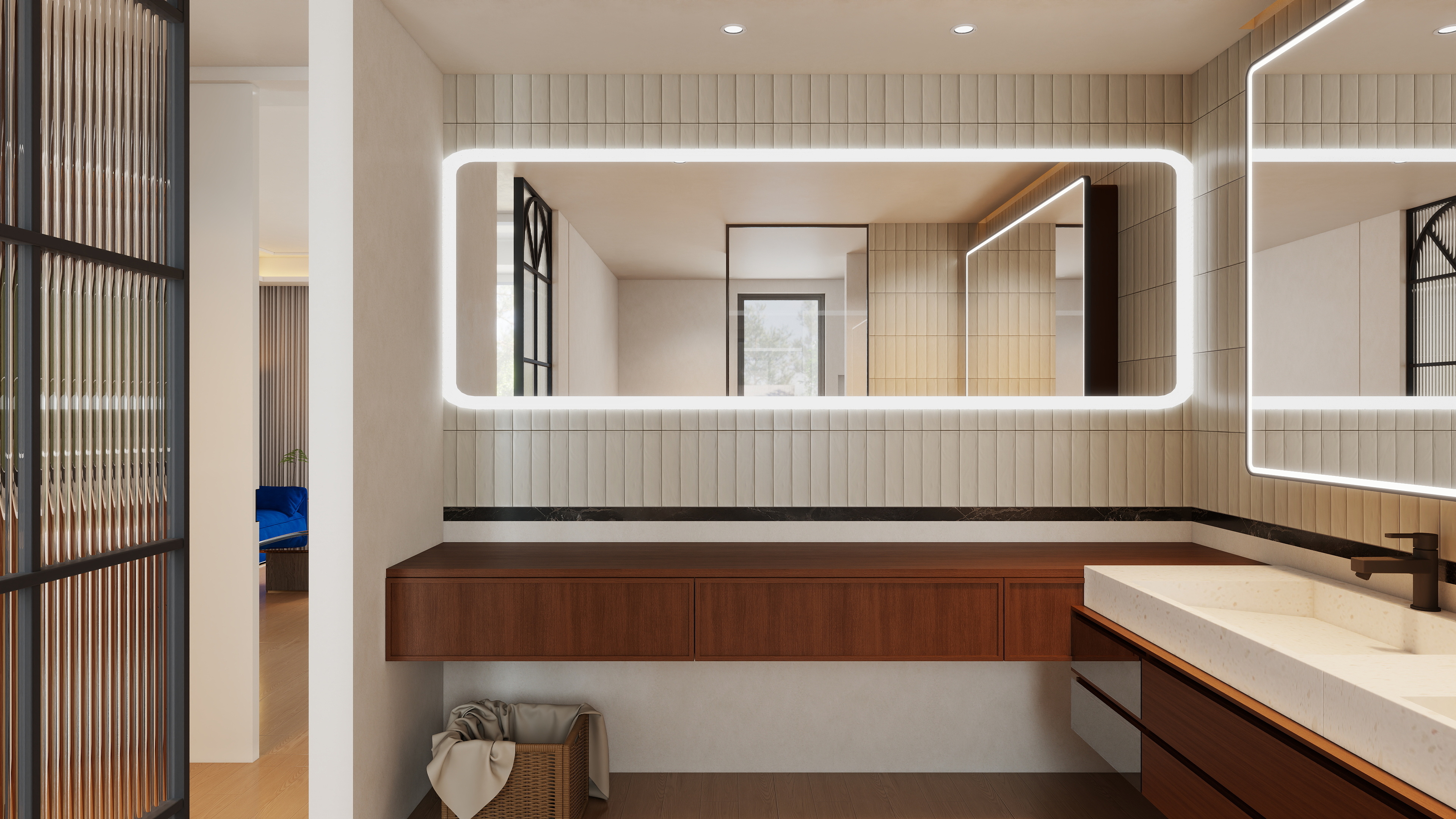 艺雅丽-95平中古风  装修效果图