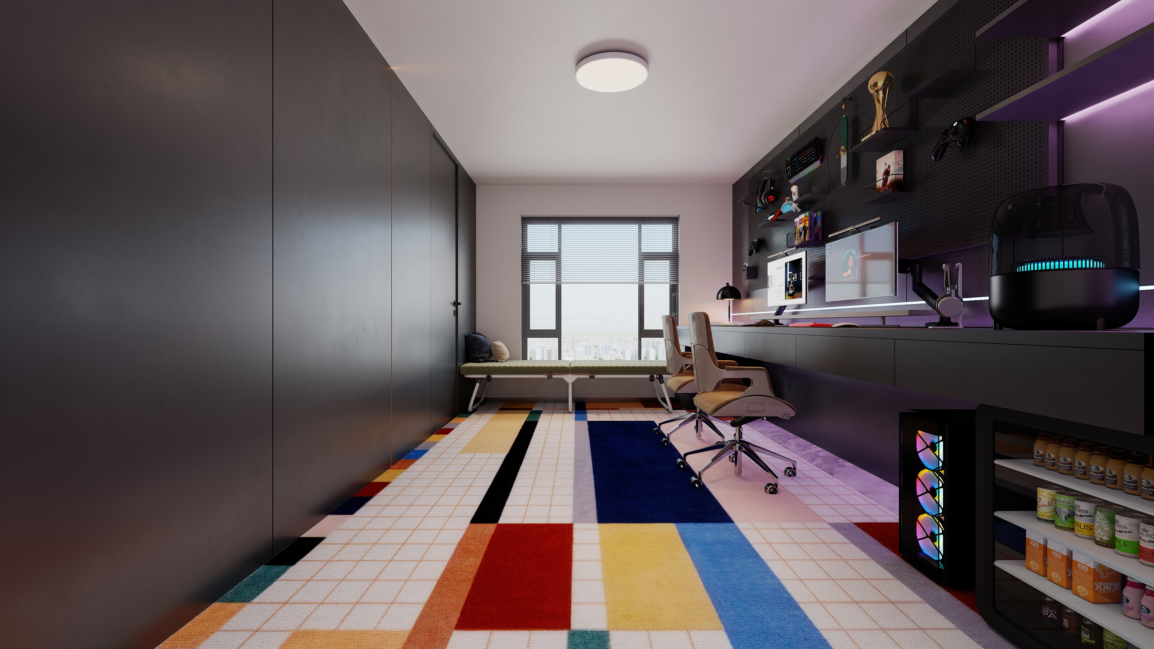 至简名设-文稳康-《东方复式》260平意式极简|三居室装修效果图