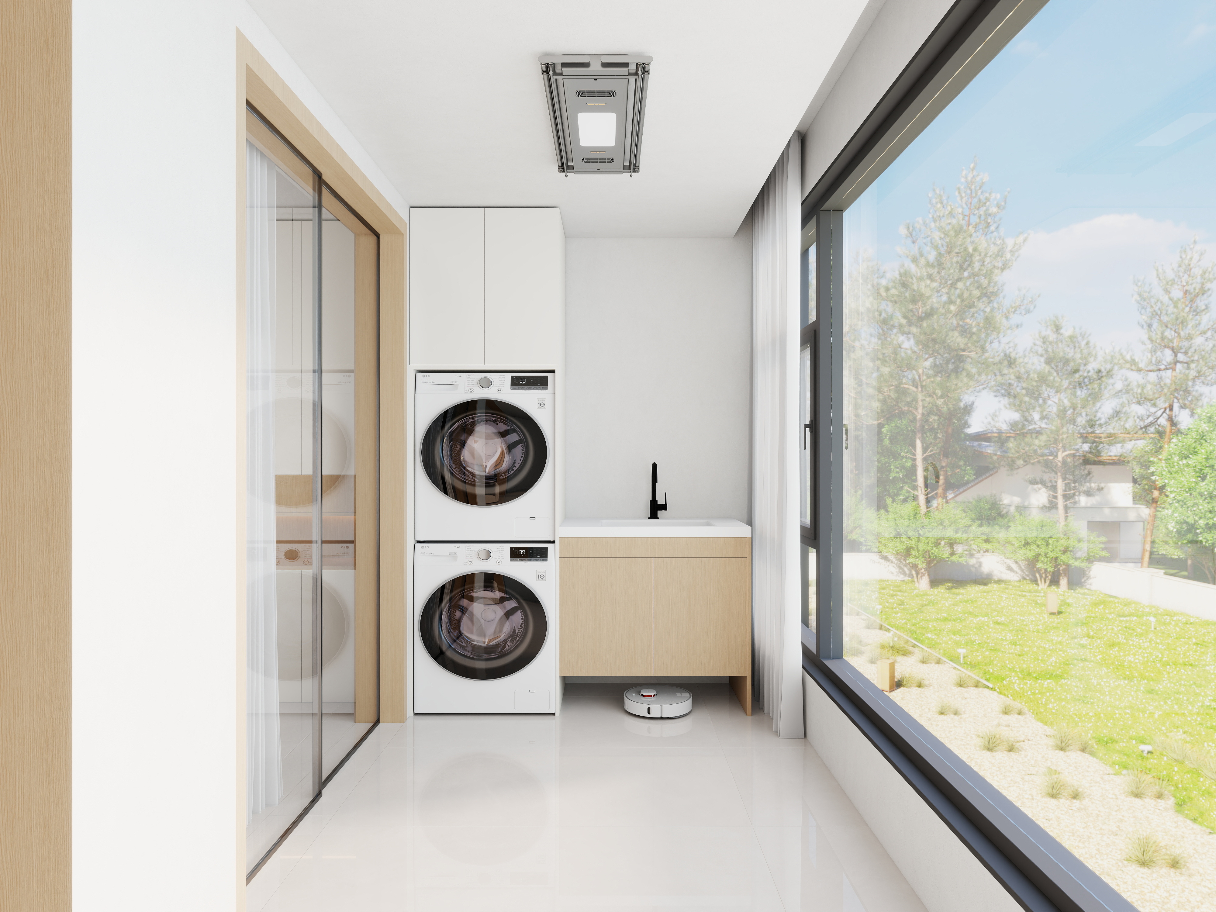 艺雅丽-138平现代奶油风  装修效果图