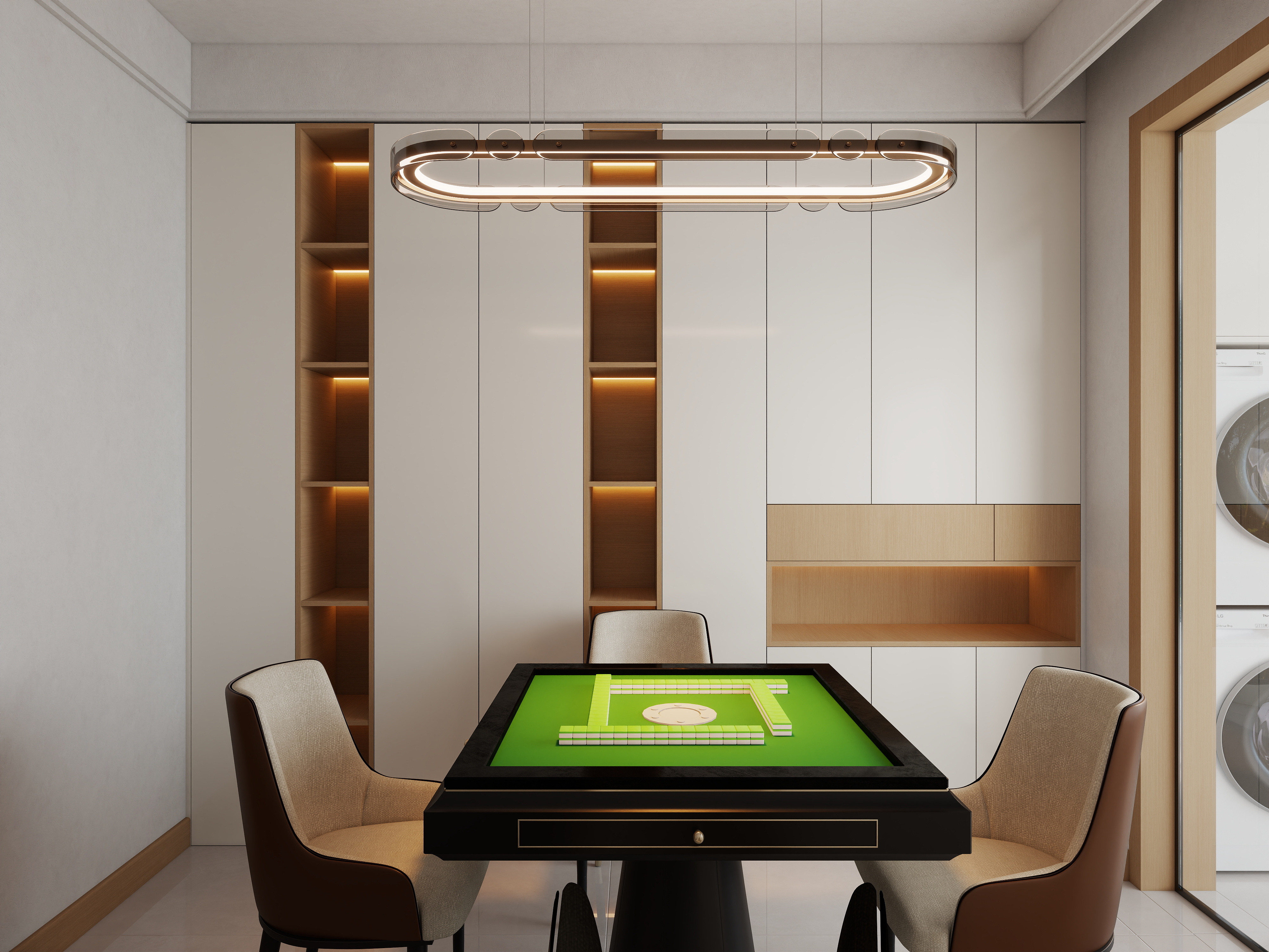 艺雅丽-138平现代奶油风  装修效果图