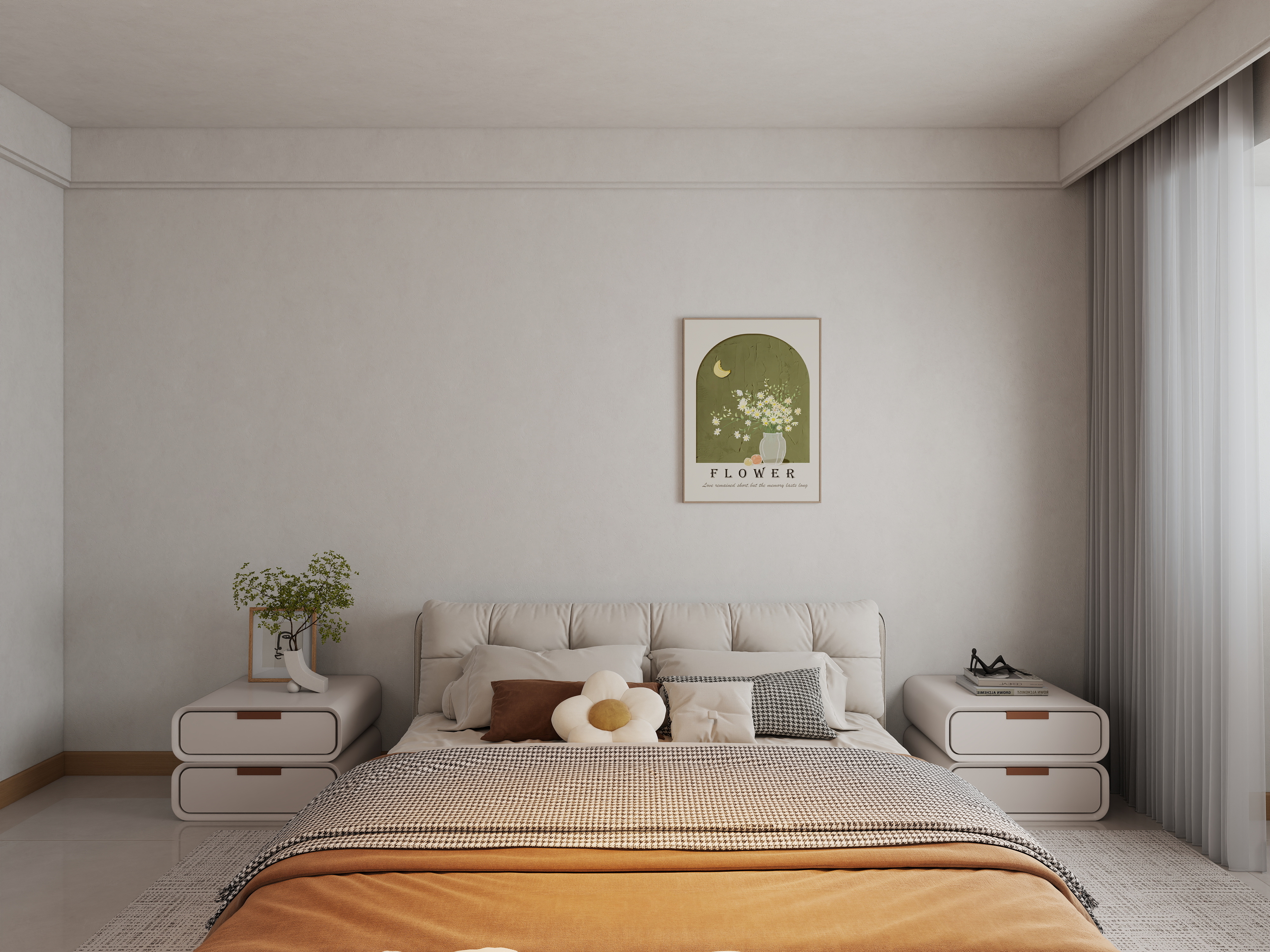 艺雅丽-138平现代奶油风  装修效果图