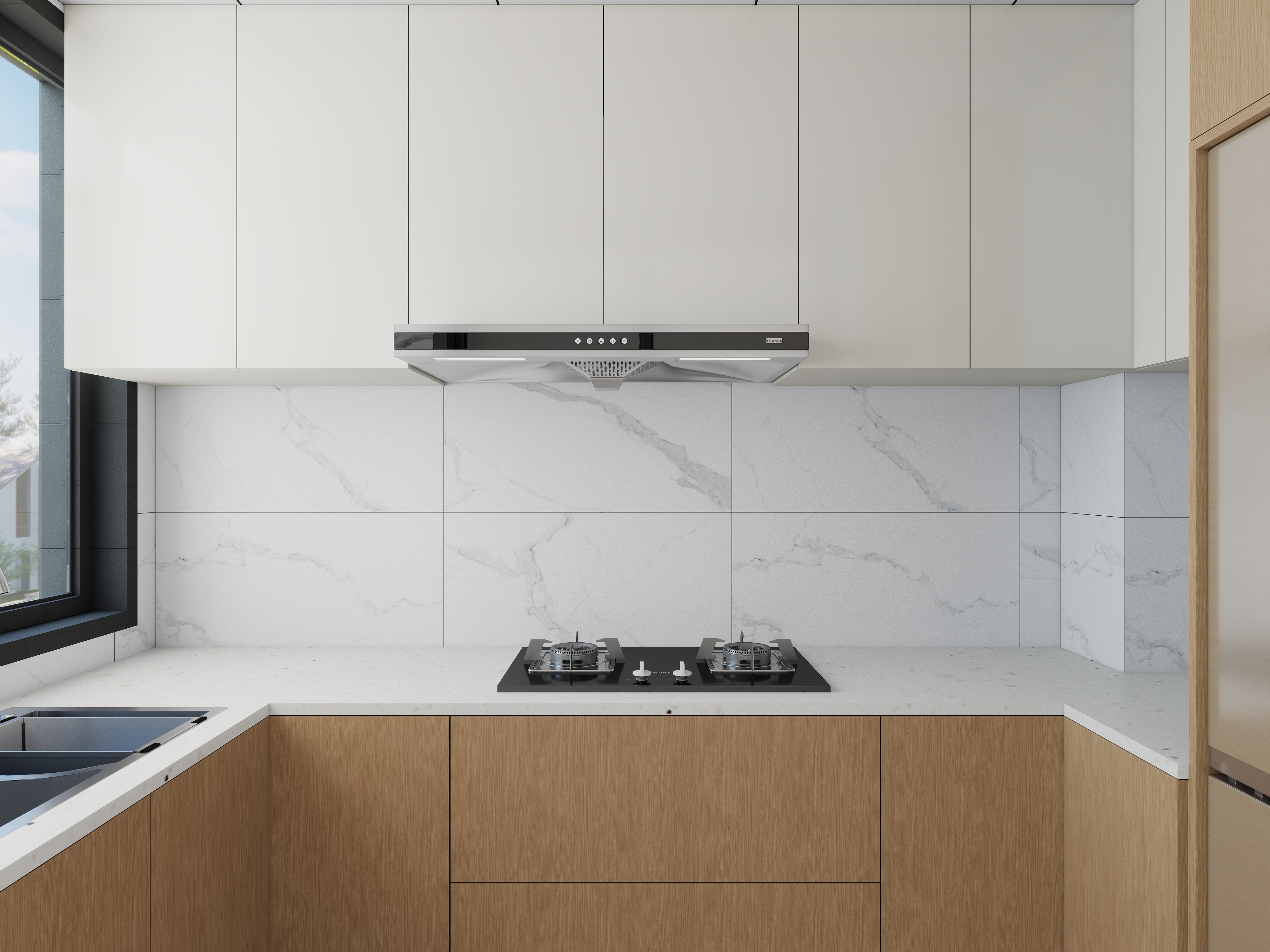 艺雅丽-138平现代奶油风  装修效果图