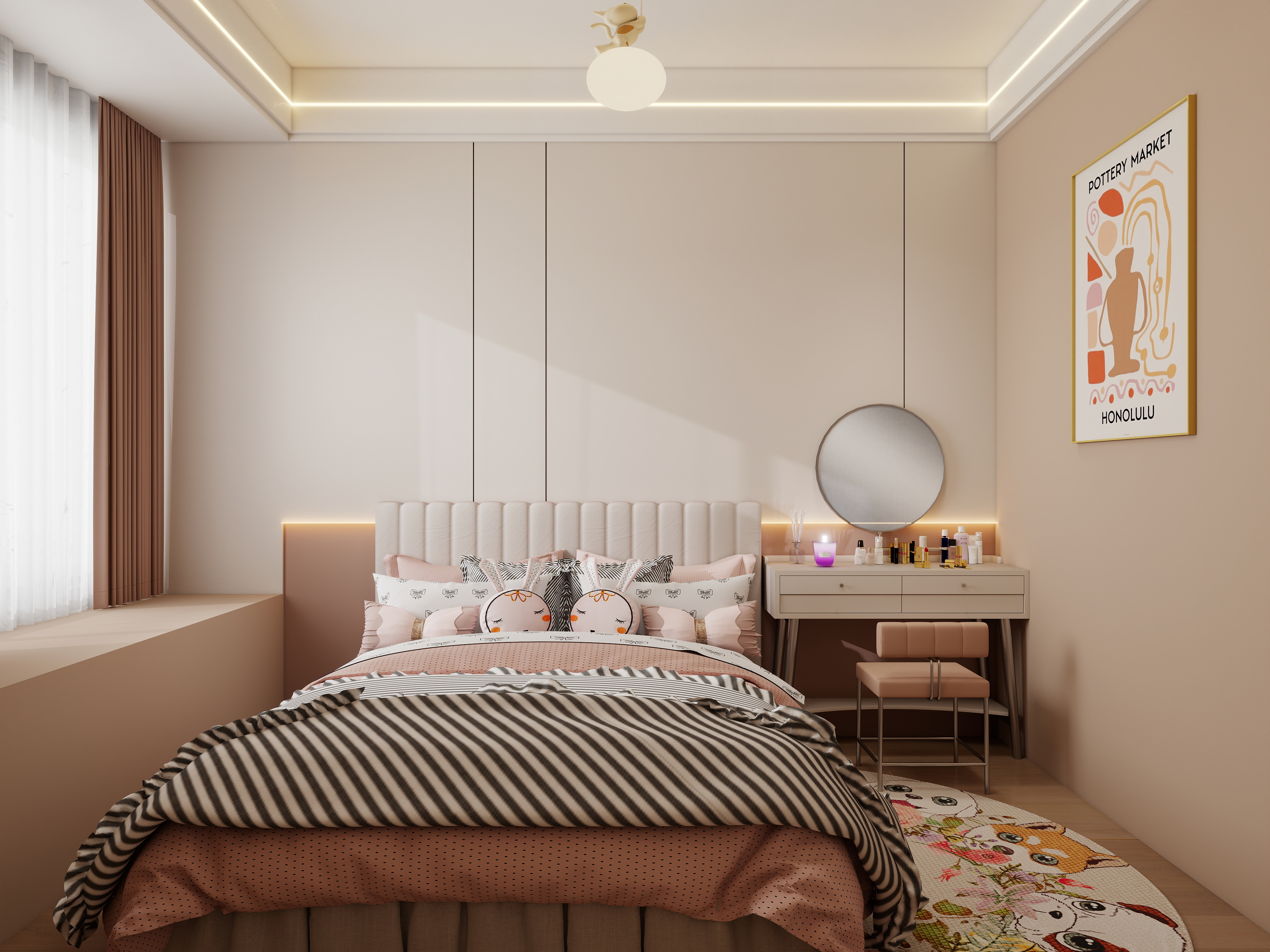 壹诺设计工作室-奶油风装修效果图