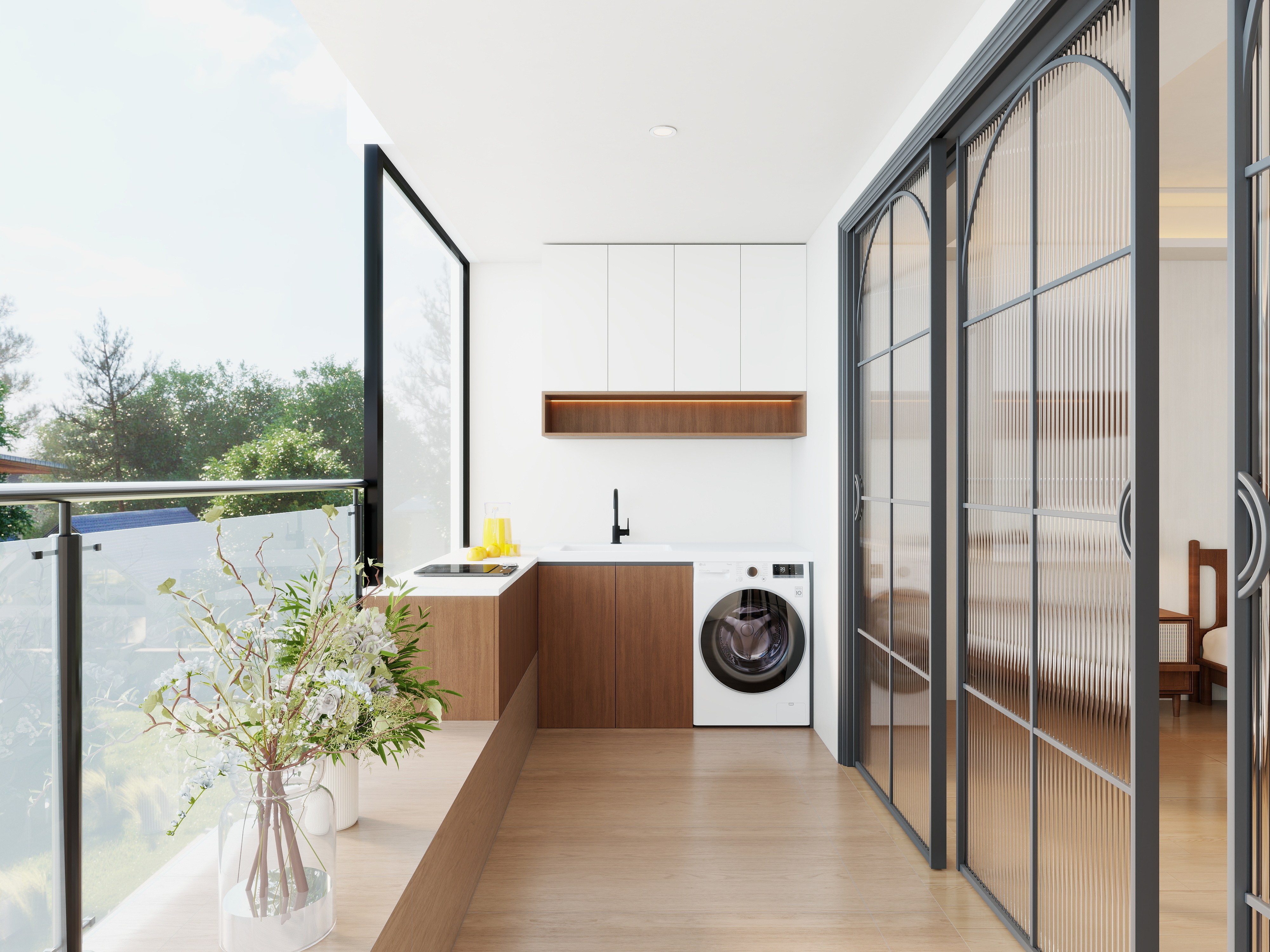 艺雅丽-95平中古风  装修效果图