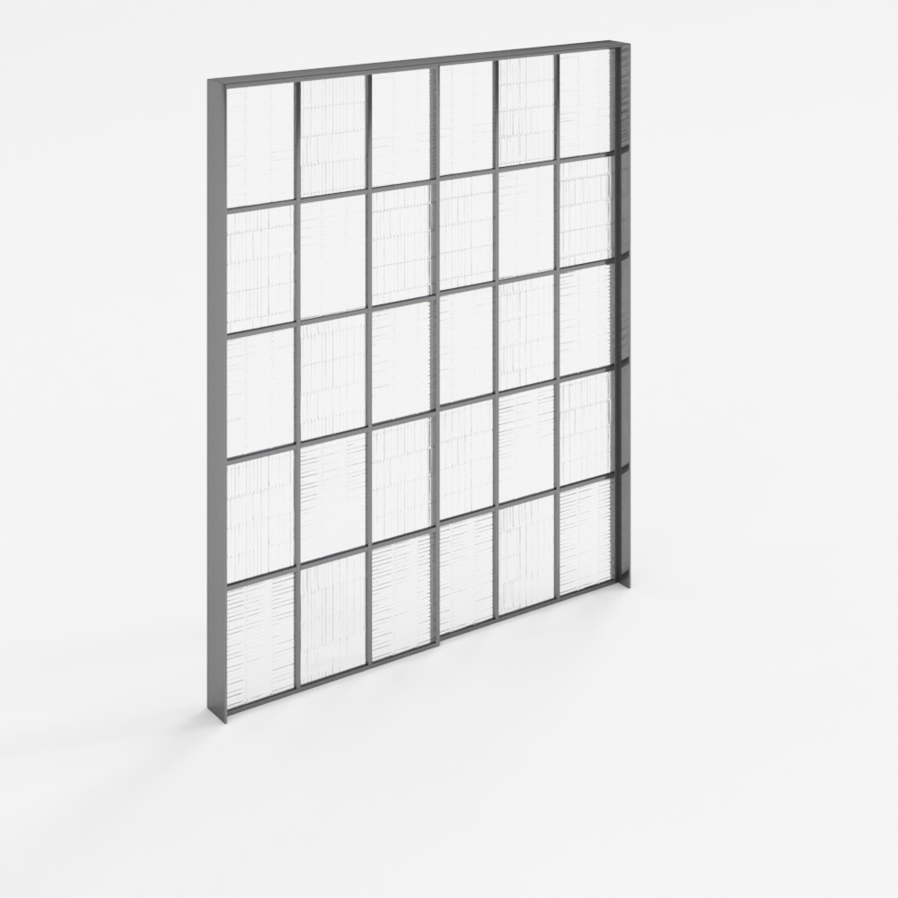 轻美式-2.0m厨房移门-J0013D模型