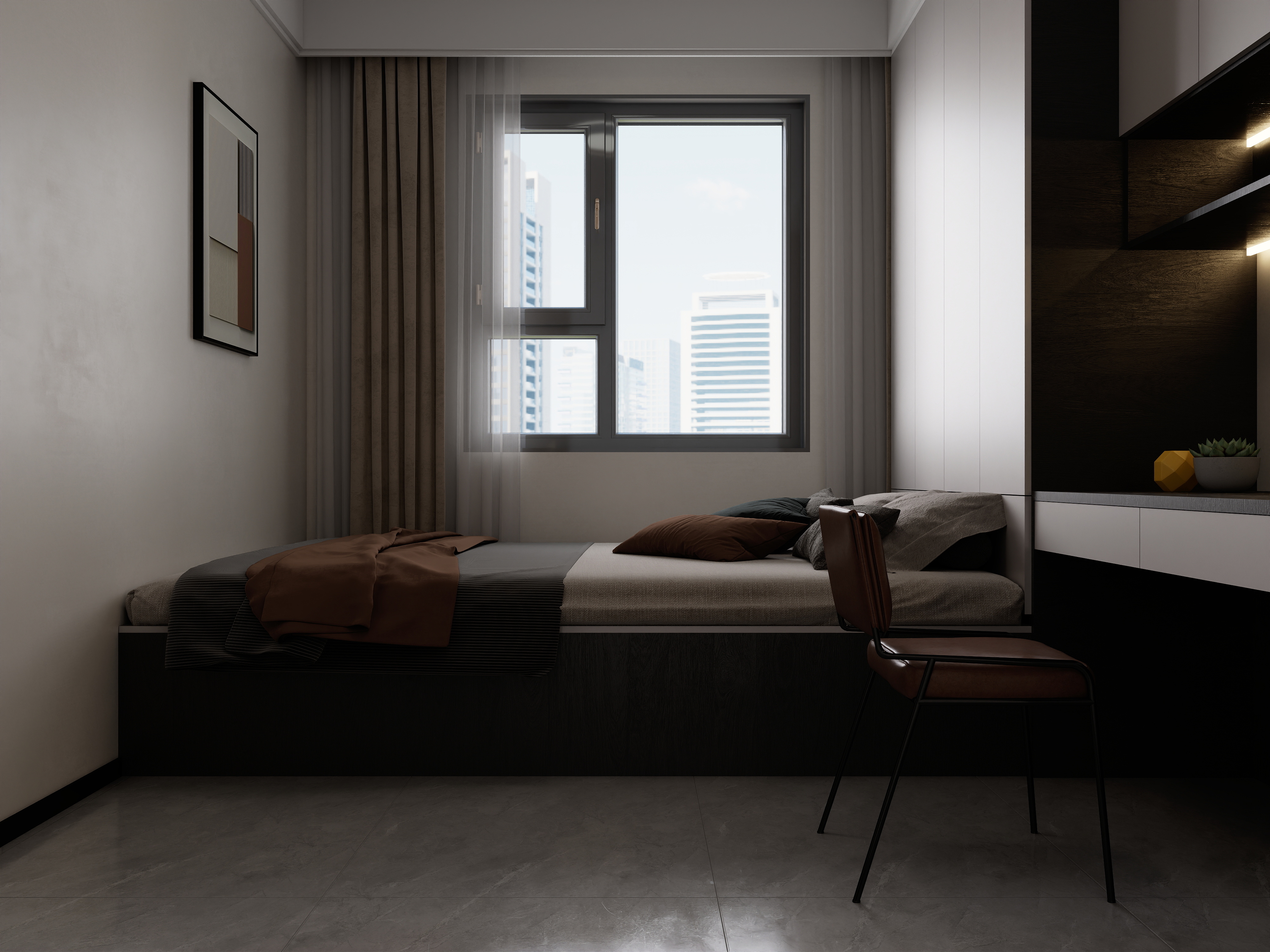 庄育霖-悦心润苑97平现代2室装修效果图