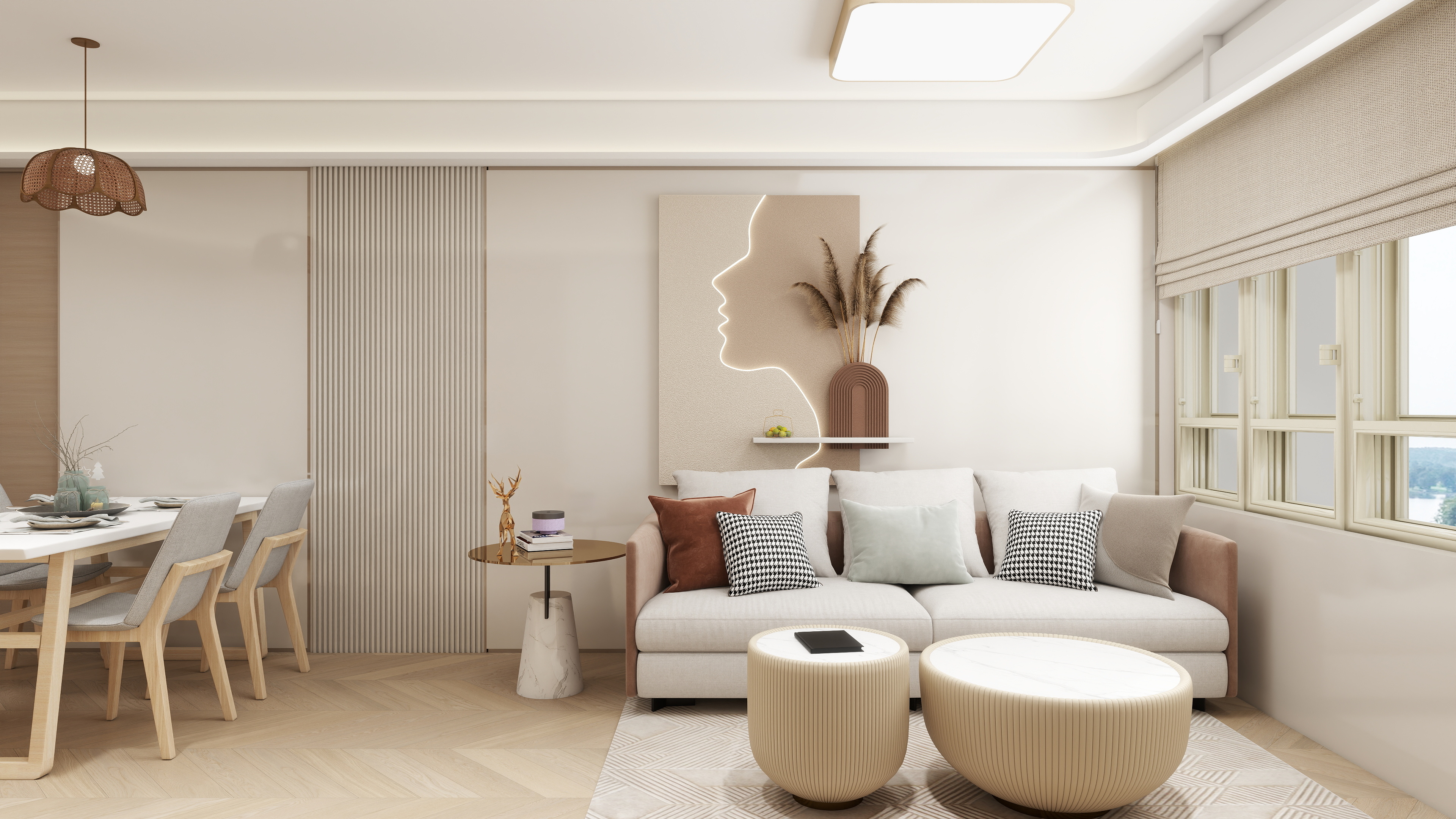 廸偉-麗玥苑现代简约60㎡3室-装修设计方案