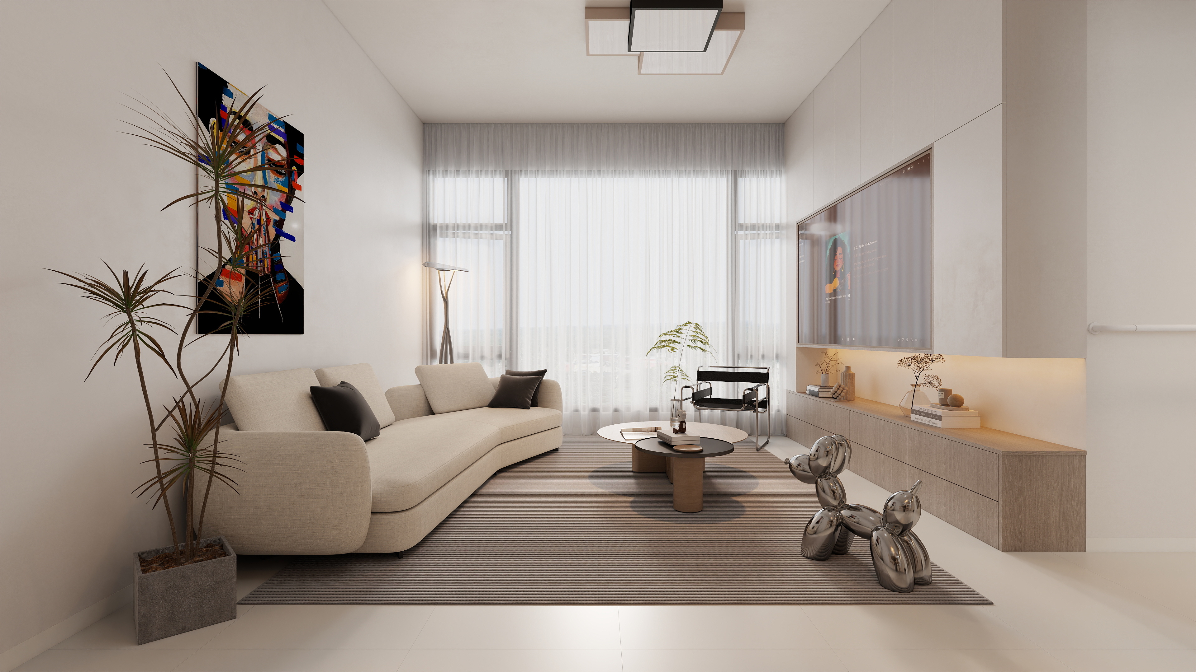 至简名设-文稳康-《盛天国际》92平原木简约|三居室装修效果图