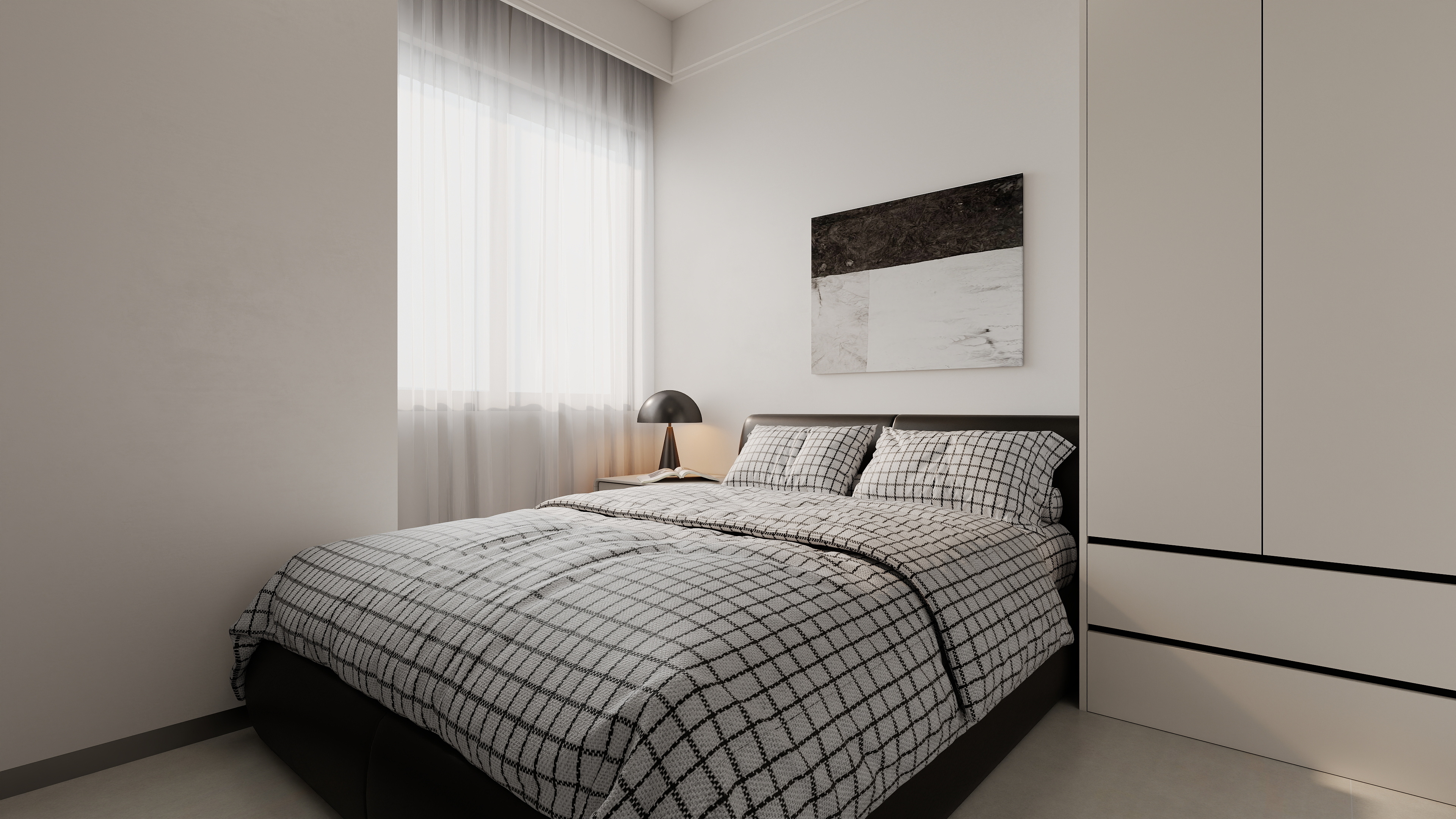 至简名设-文稳康-《名仕公馆》108平现代简约|三居室装修效果图