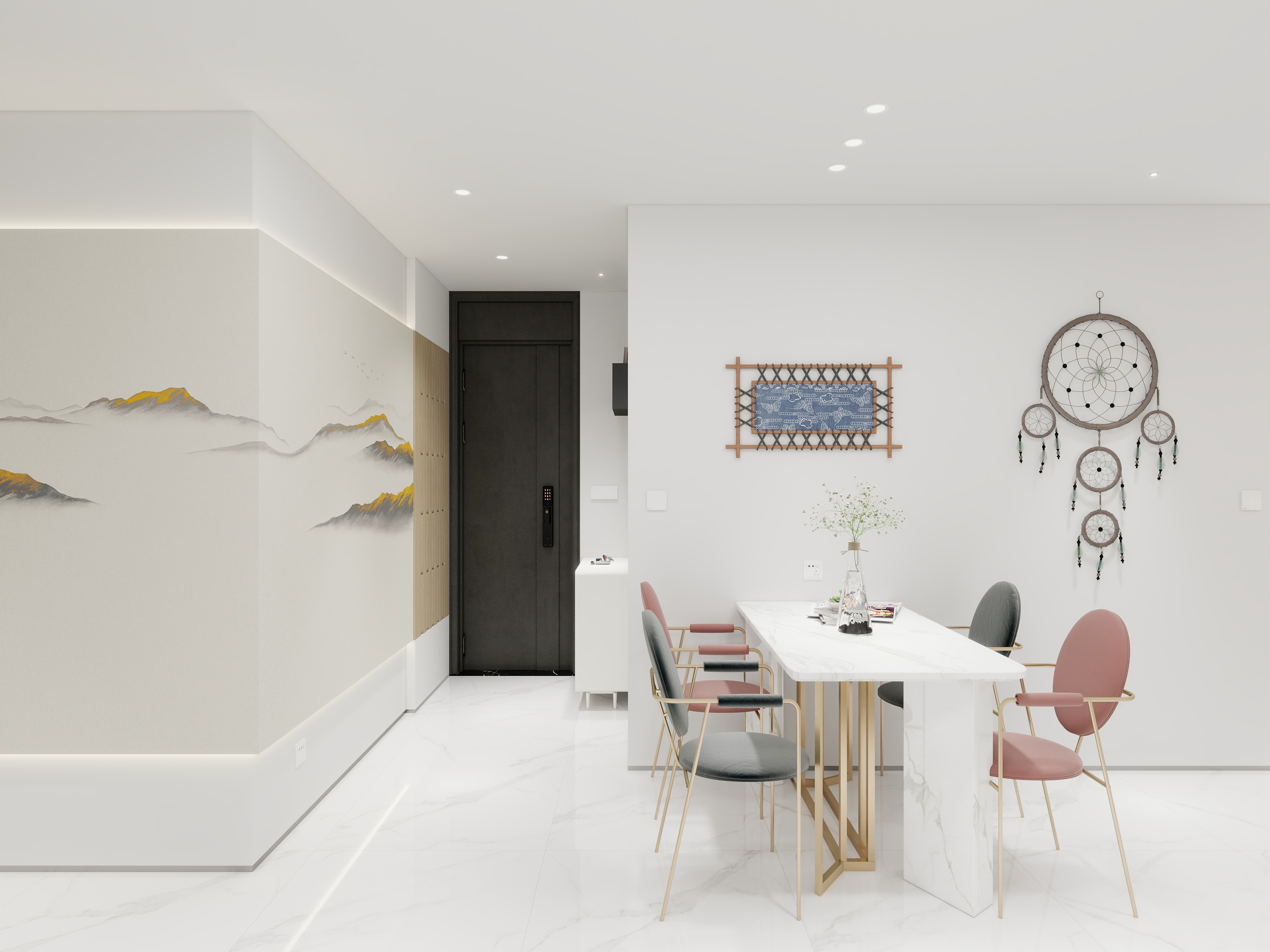 孤独的52赫兹-小区房现代简约58㎡2室装修效果图