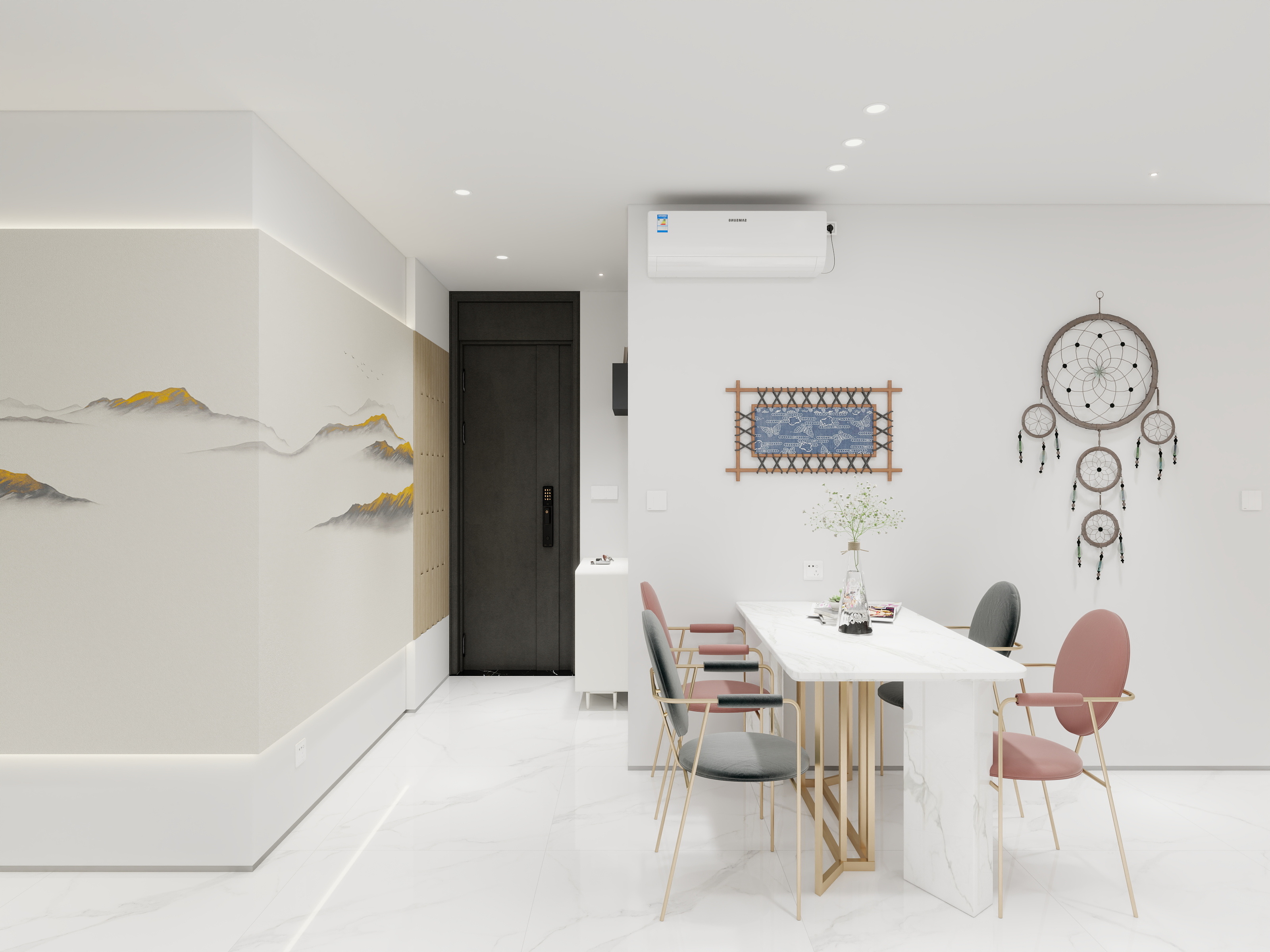 孤独的52赫兹-小区房现代简约58㎡2室装修效果图