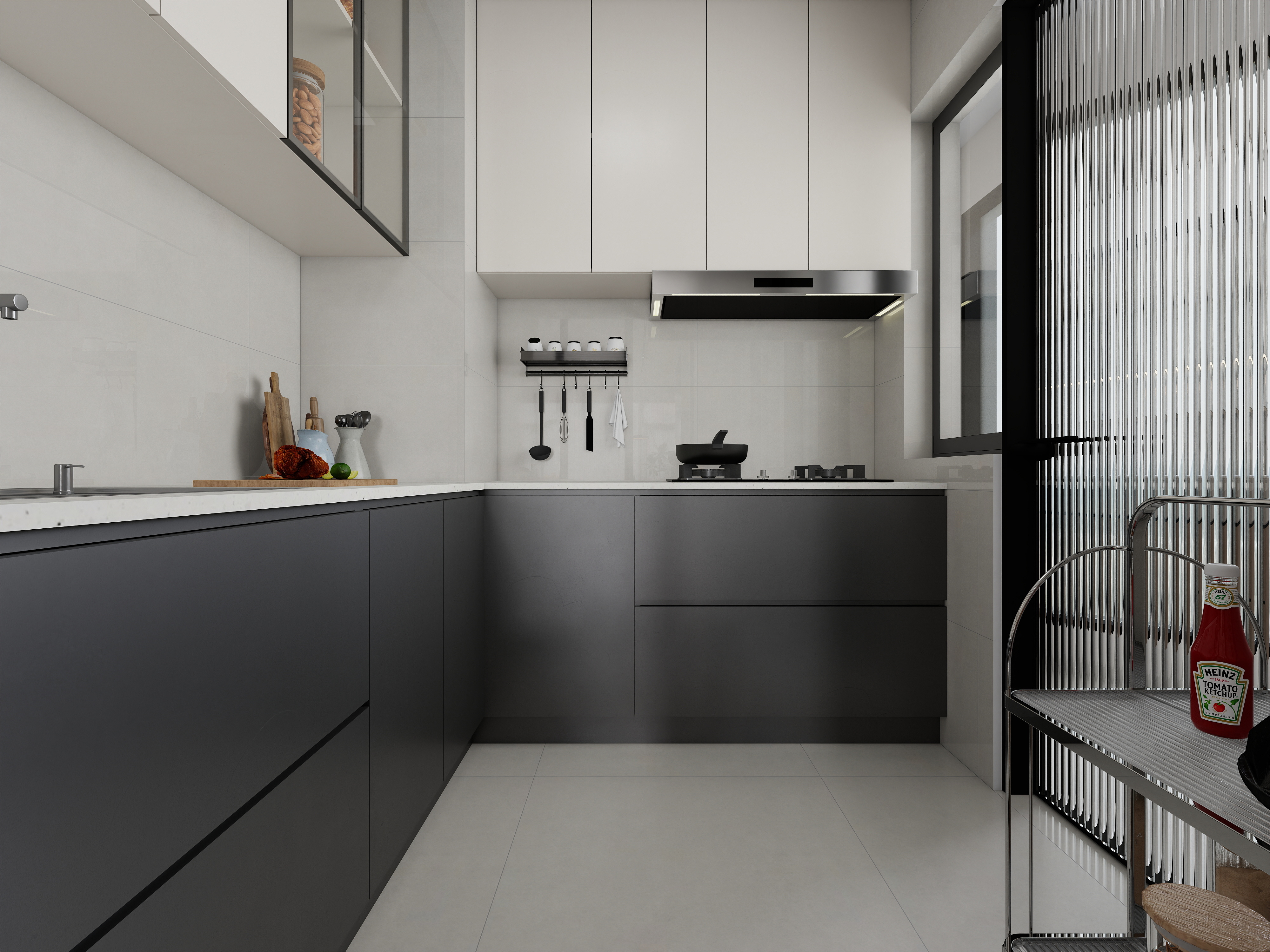 至简名设-文稳康-《北投领上》92平现代简约|三居室装修效果图