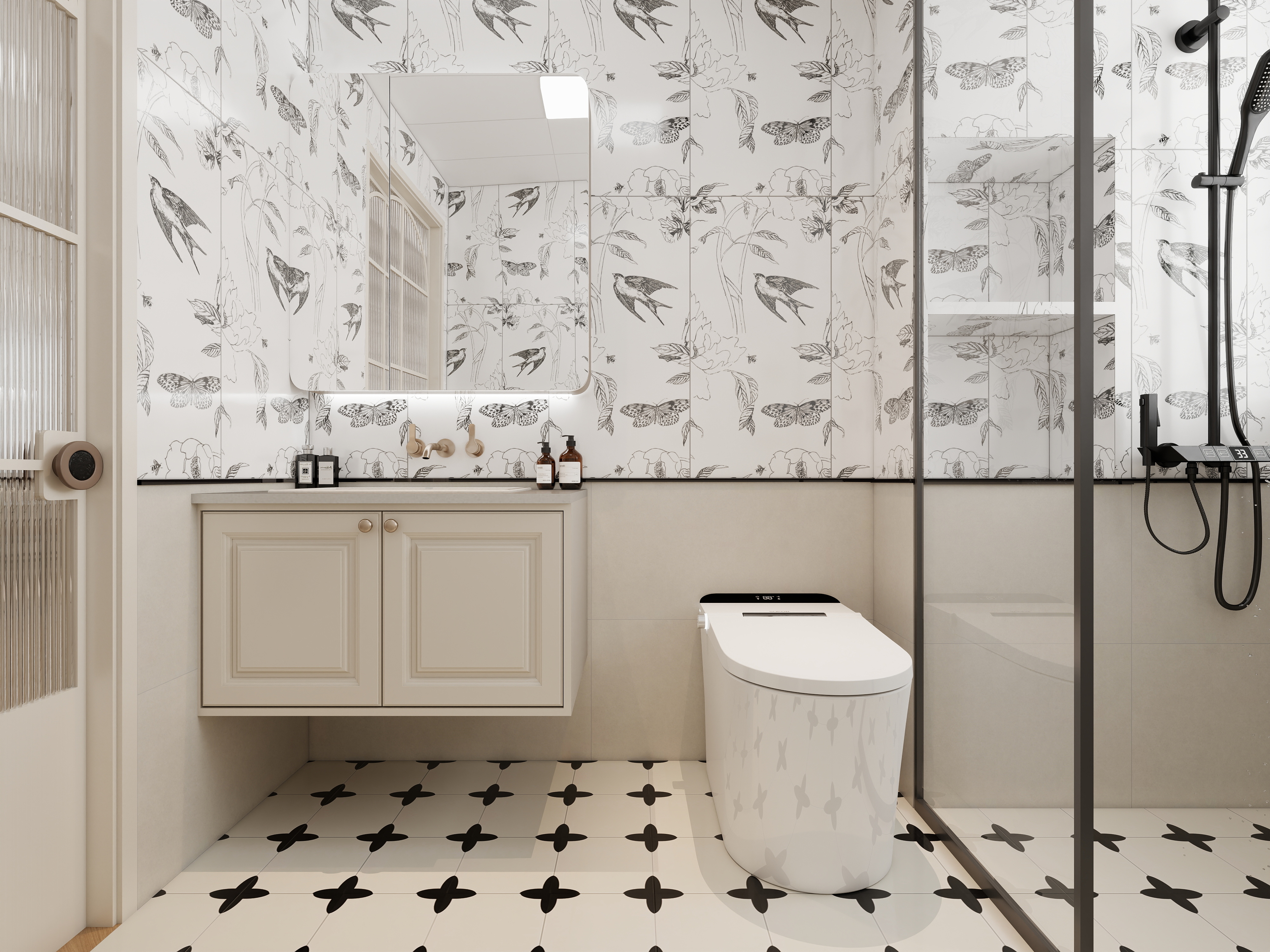 至简名设-文稳康-《锦官府》126平法式奶油|三居室装修效果图