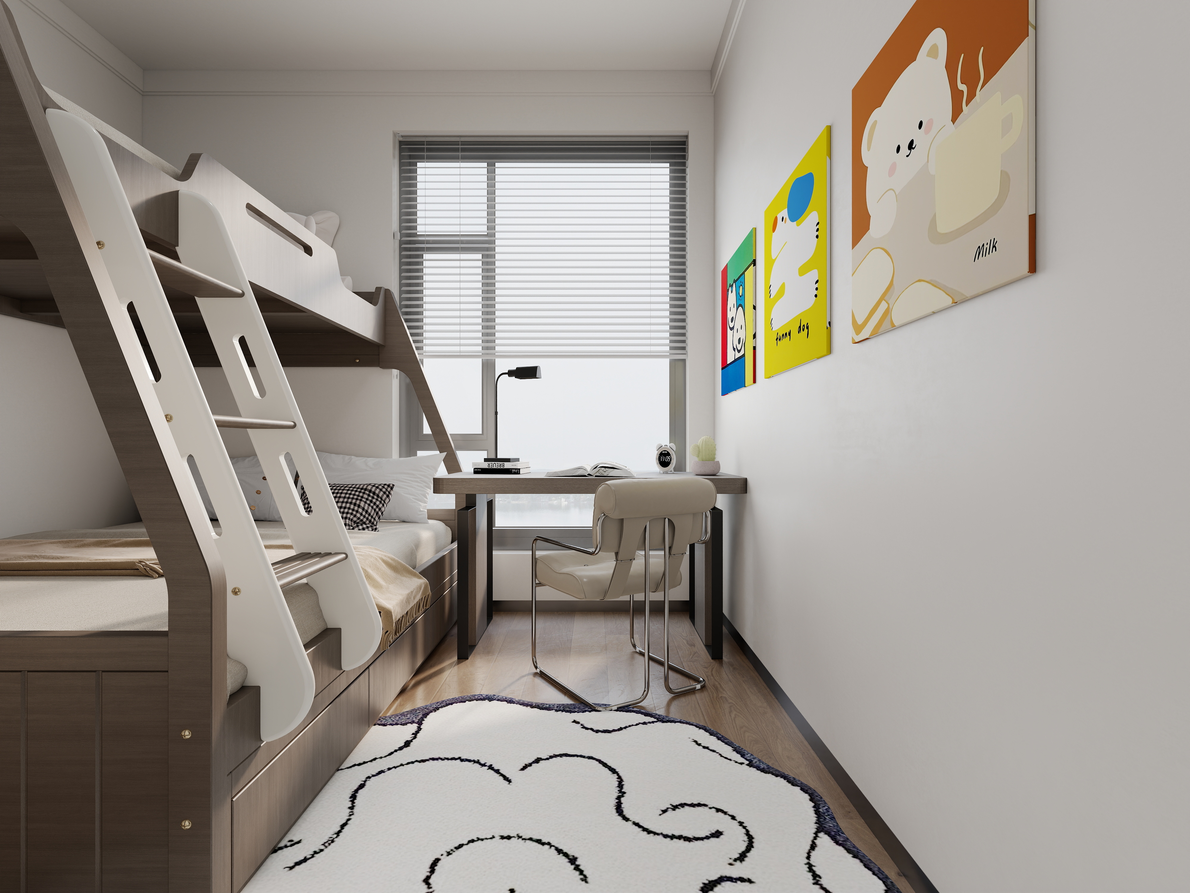 至简名设-文稳康-《兰溪谷》128平现代简约|三居室装修效果图